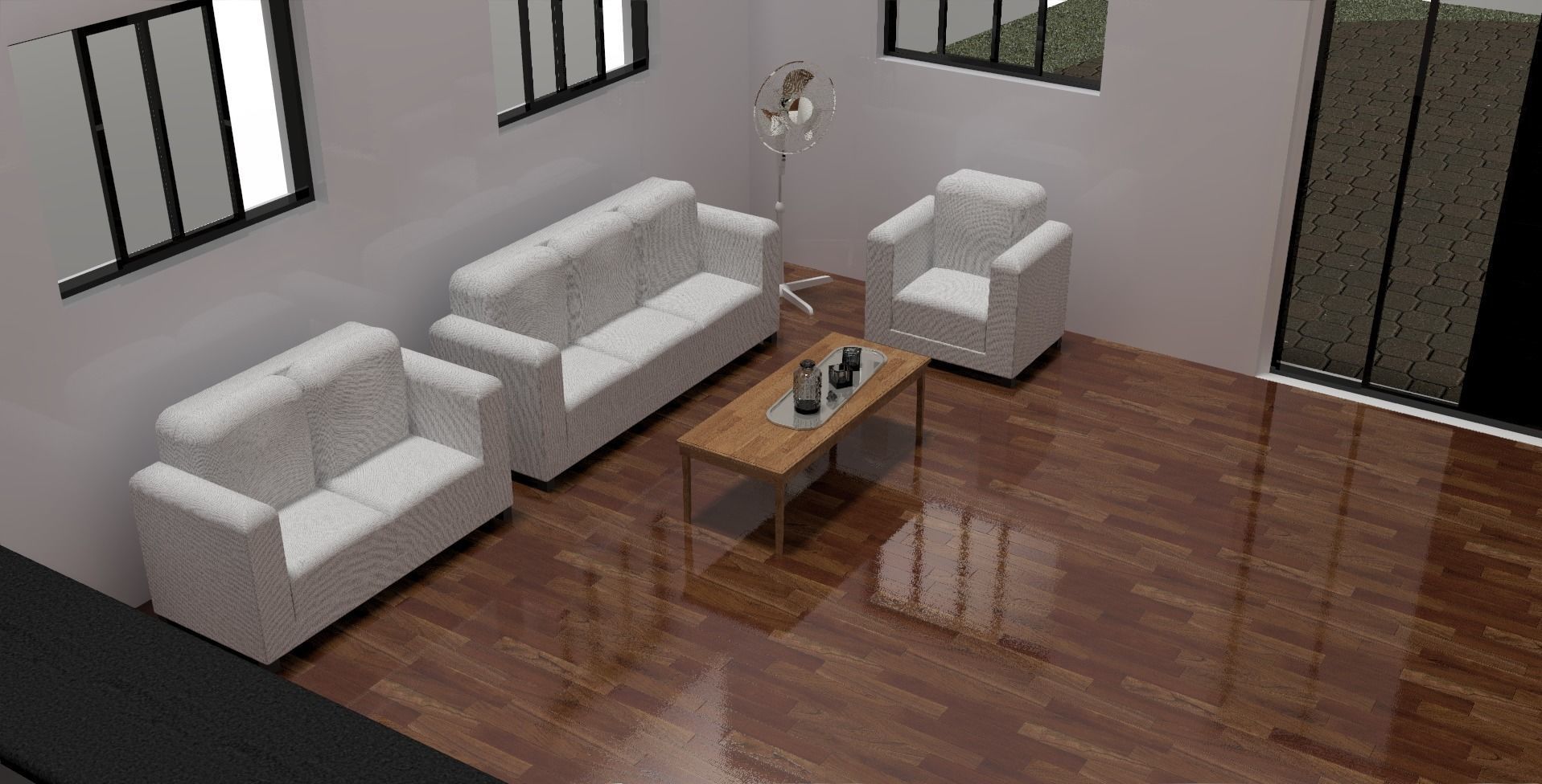 Flat Building 3D model_1