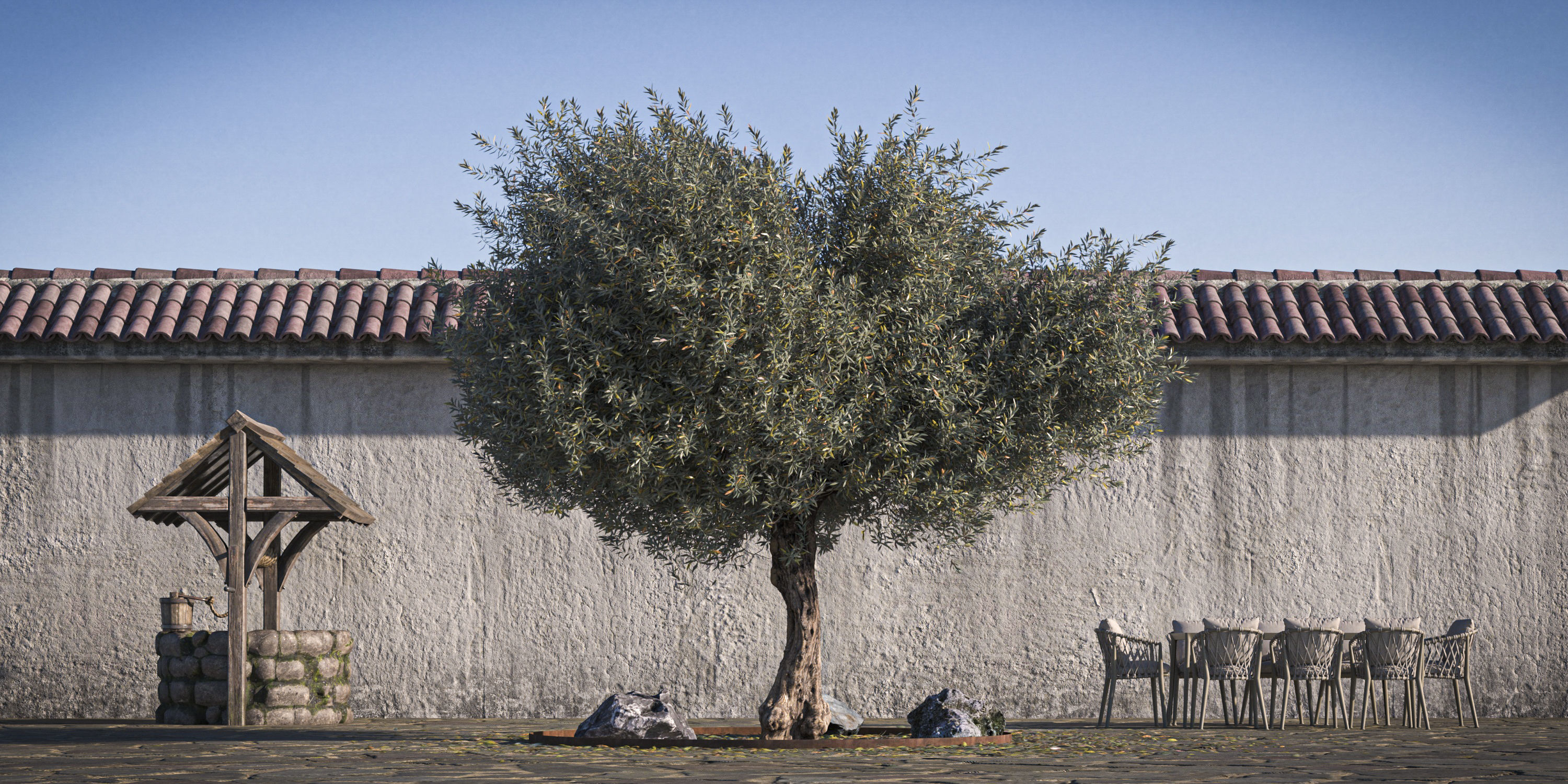 5 x Olive Tree Pack 02 3D Model Collection_18