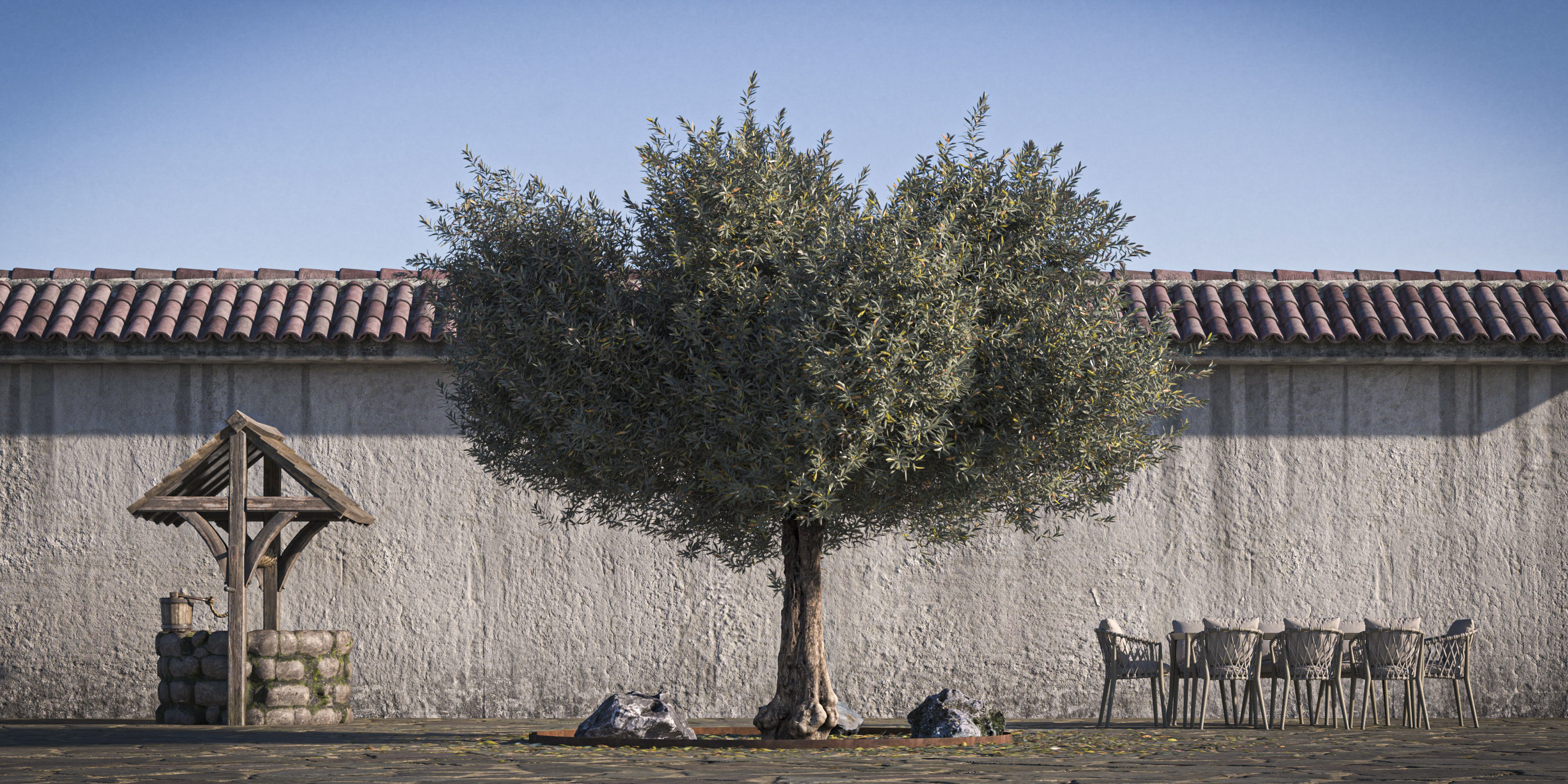 5 x Olive Tree Pack 02 3D Model Collection_25