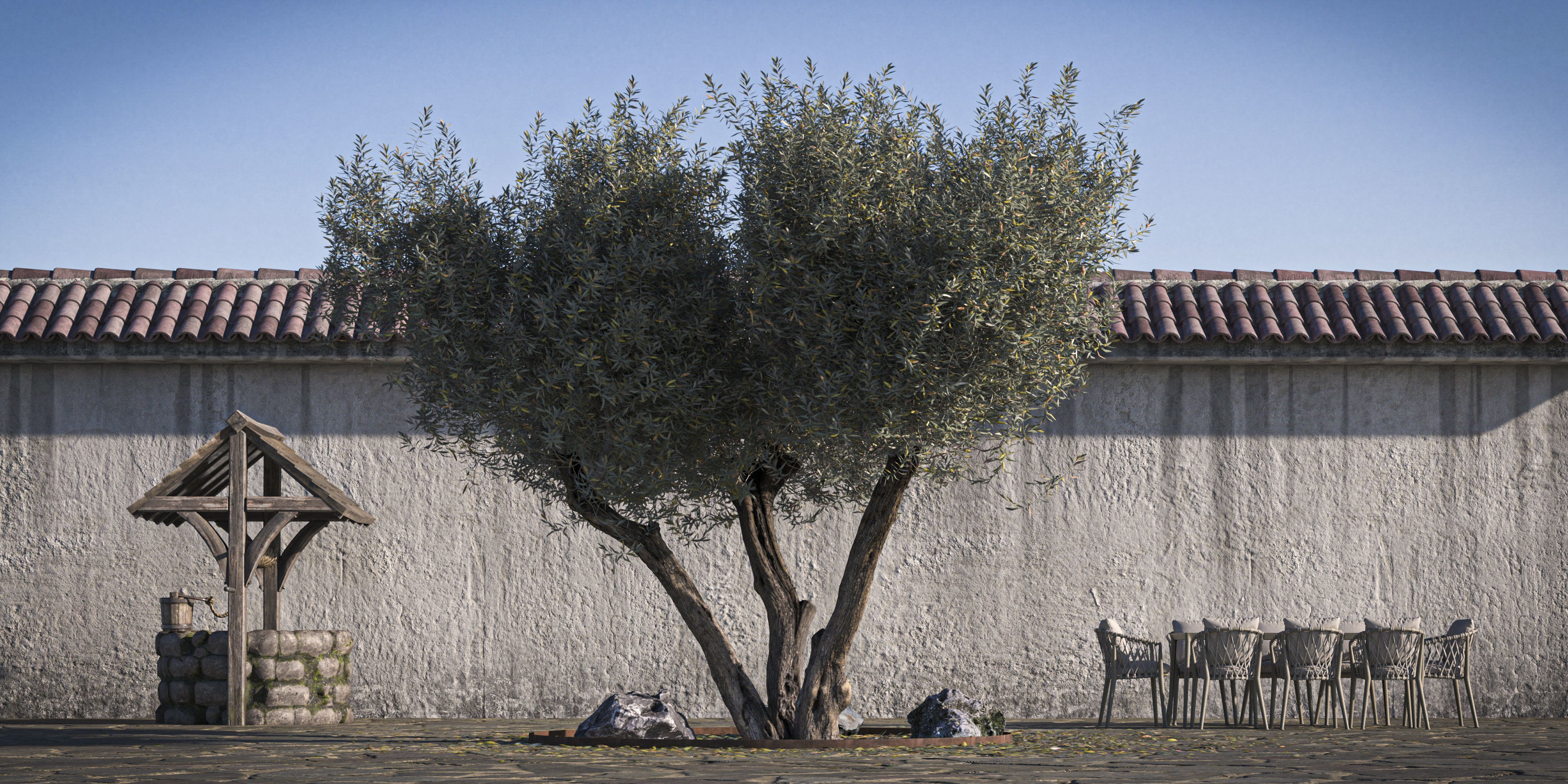 5 x Olive Tree Pack 02 3D Model Collection_30