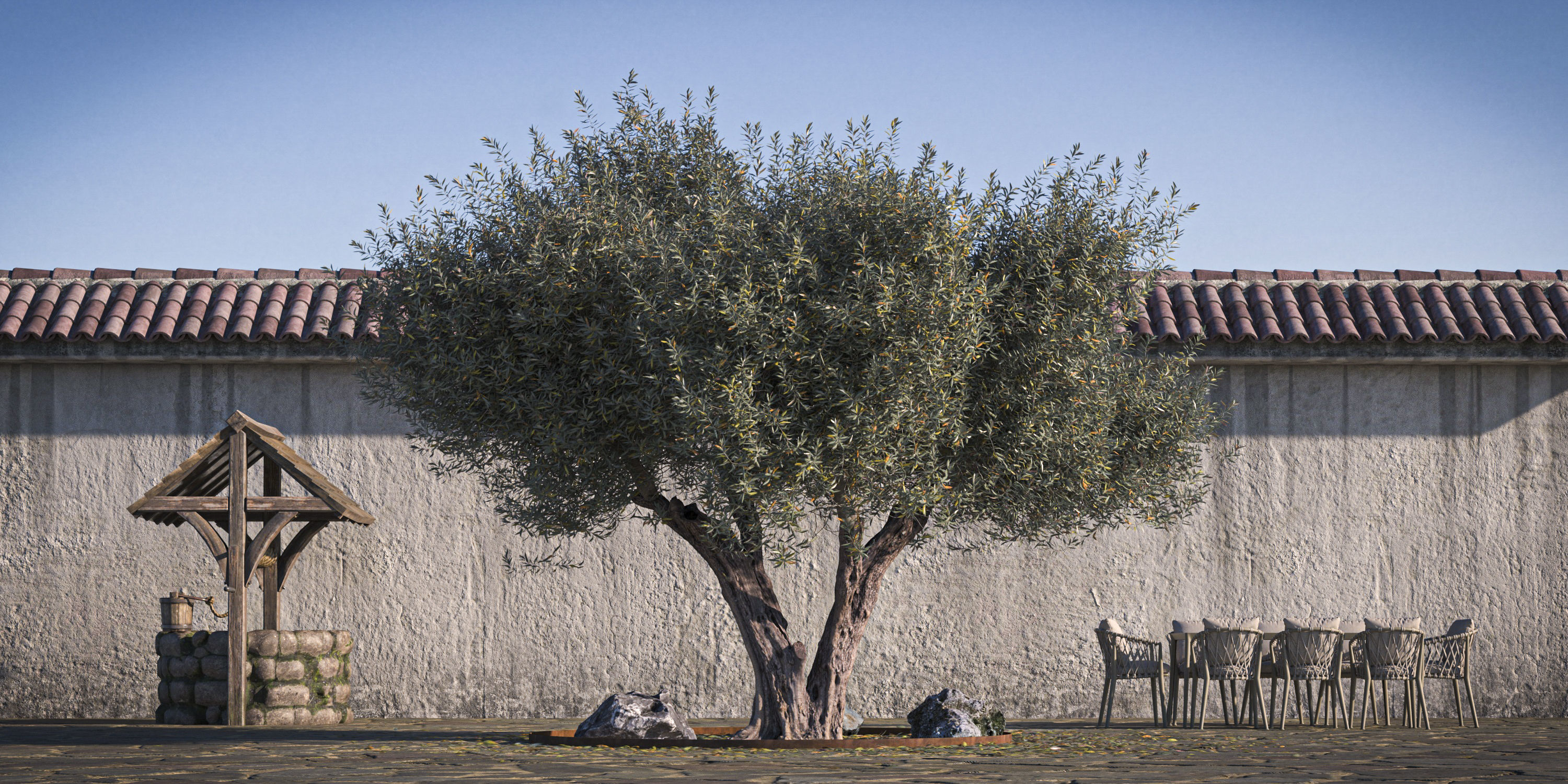 5 x Olive Tree Pack 02 3D Model Collection_33