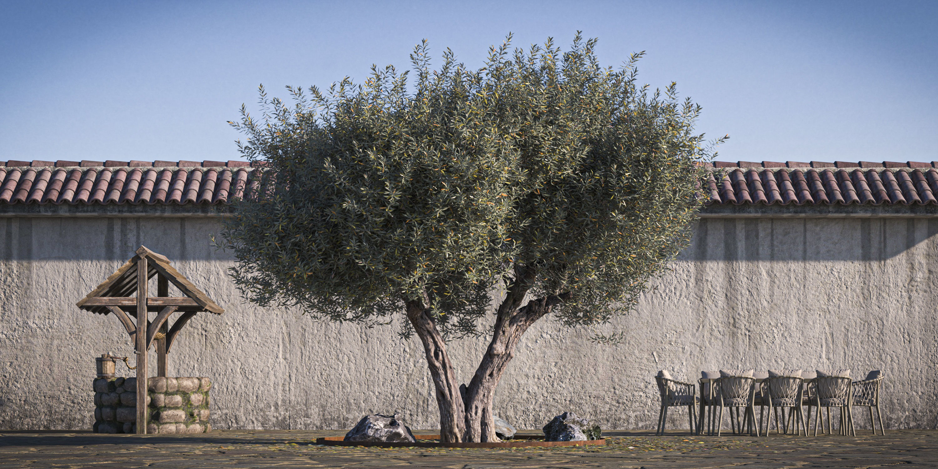 5 x Olive Tree Pack 02 3D Model Collection_32