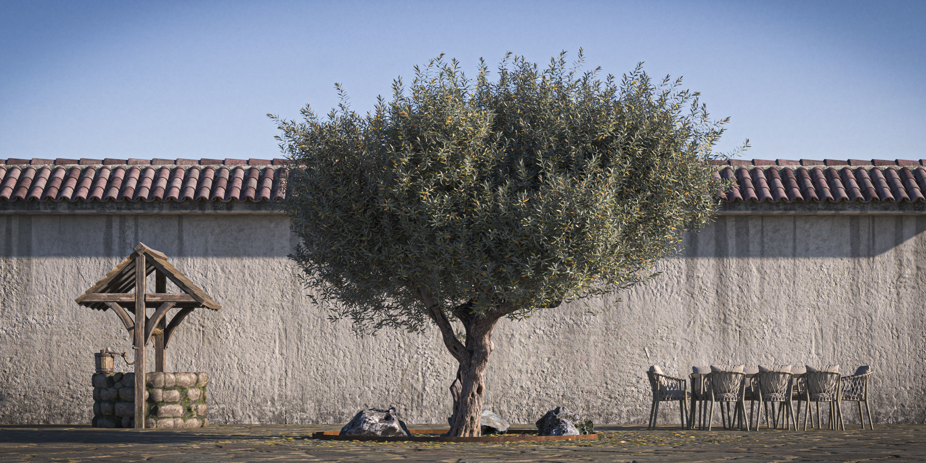 5 x Olive Tree Pack 02 3D Model Collection_28