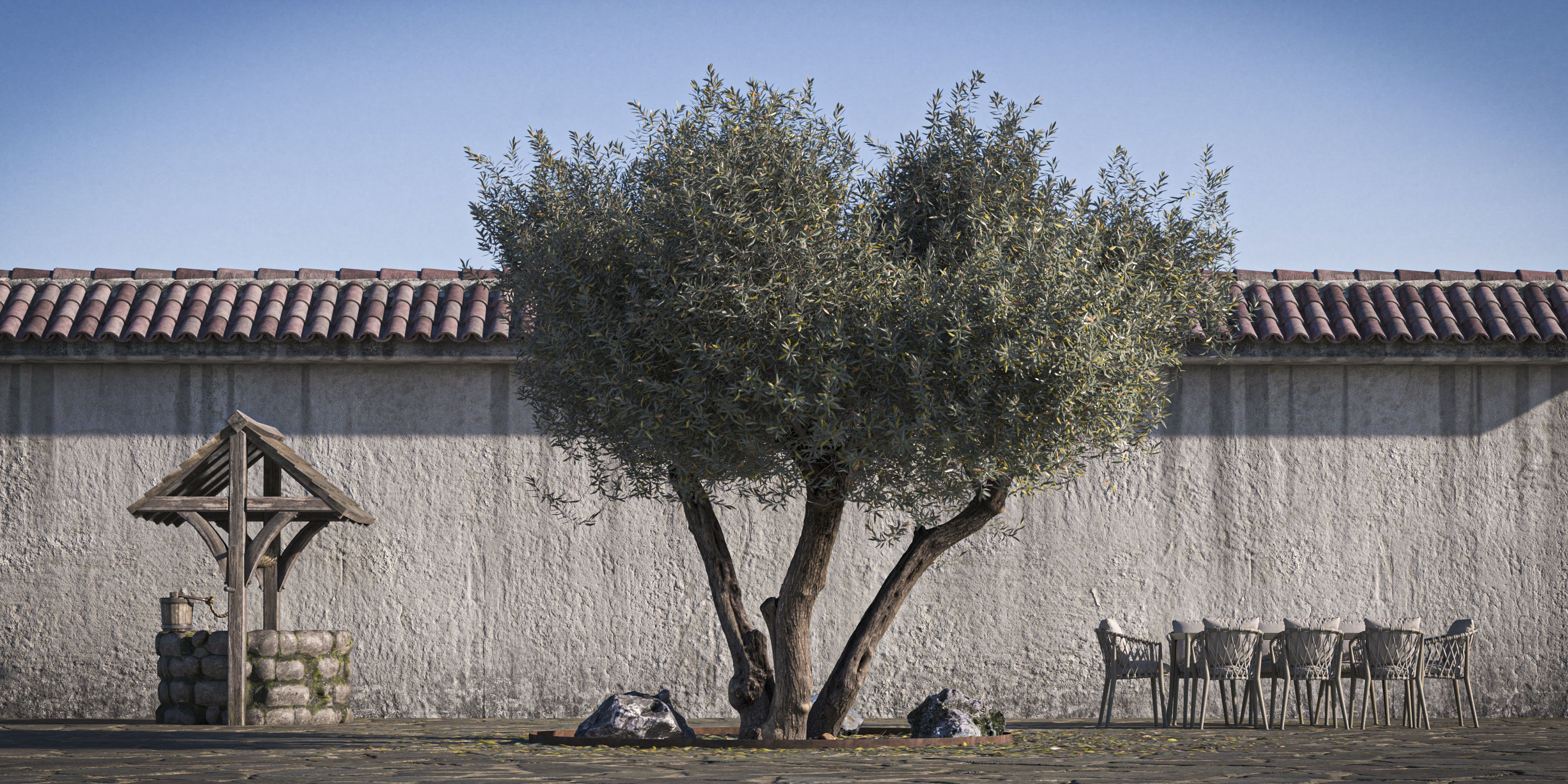 5 x Olive Tree Pack 02 3D Model Collection_26