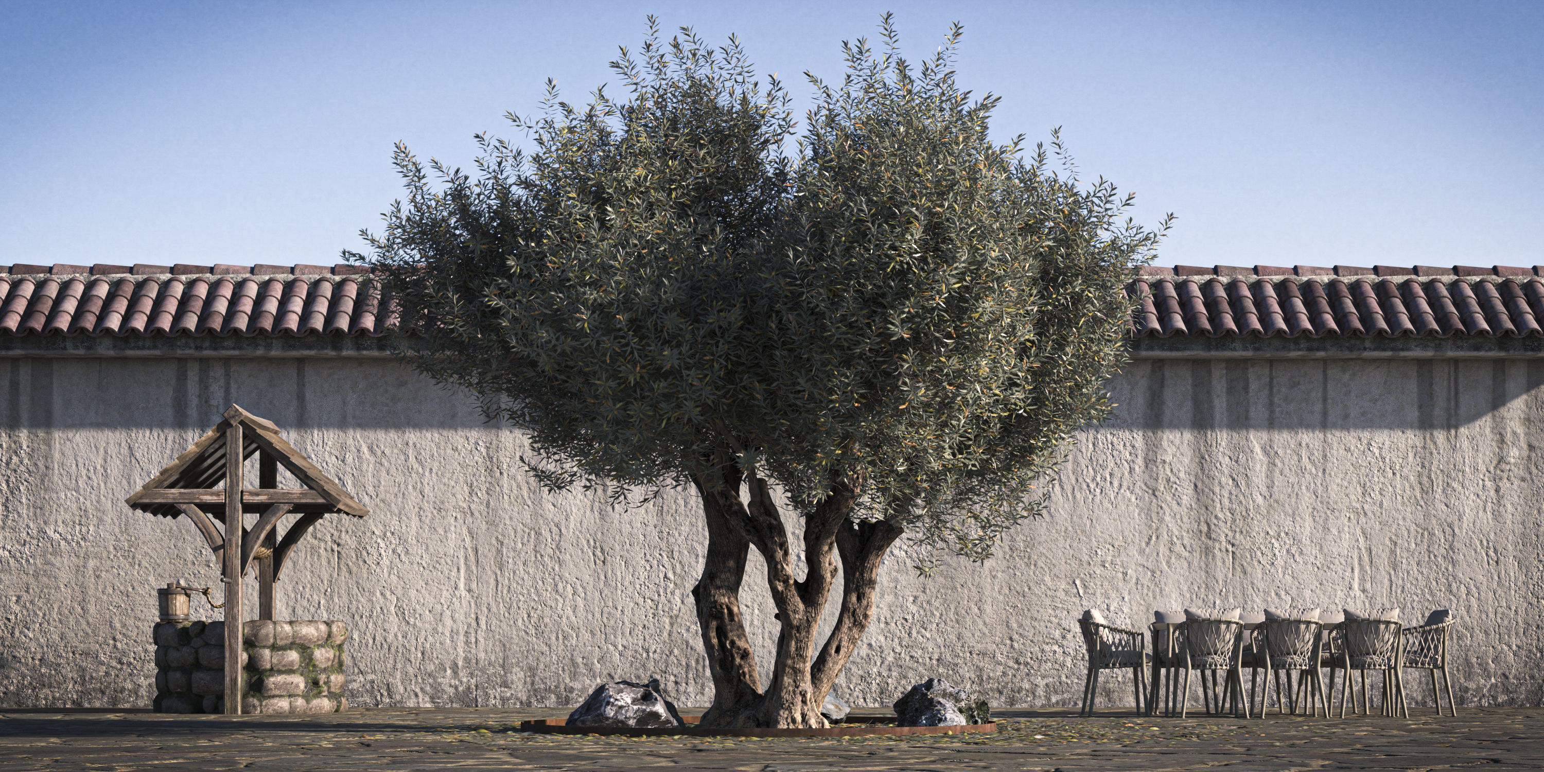 5 x Olive Tree Pack 02 3D Model Collection_19