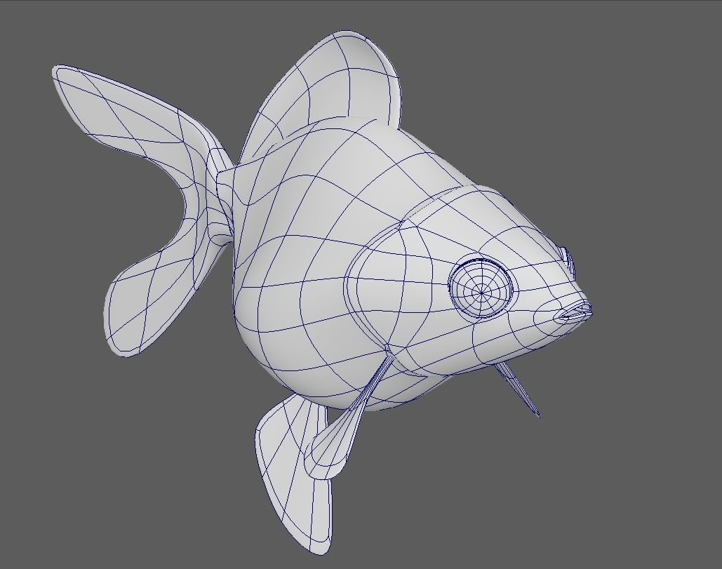 fish in pot Low-poly 3D model_11