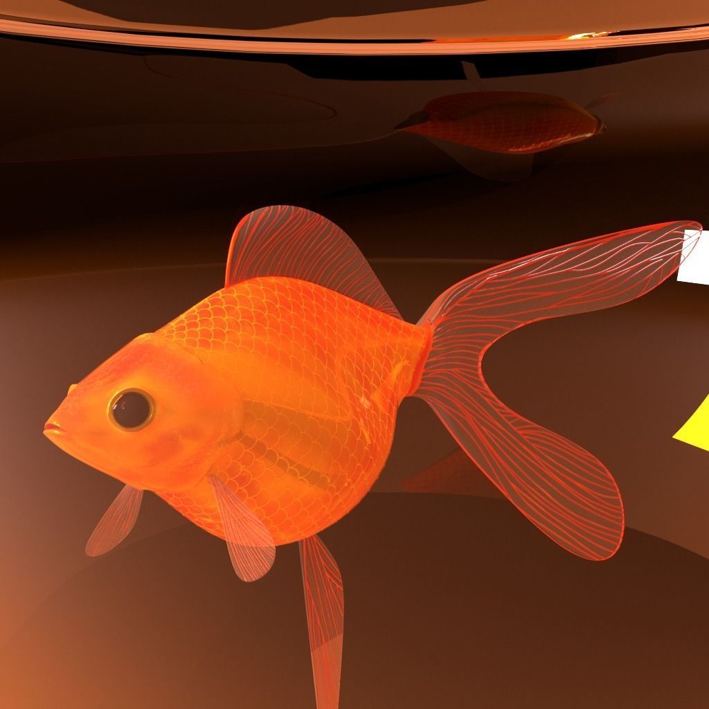 fish in pot Low-poly 3D model_10
