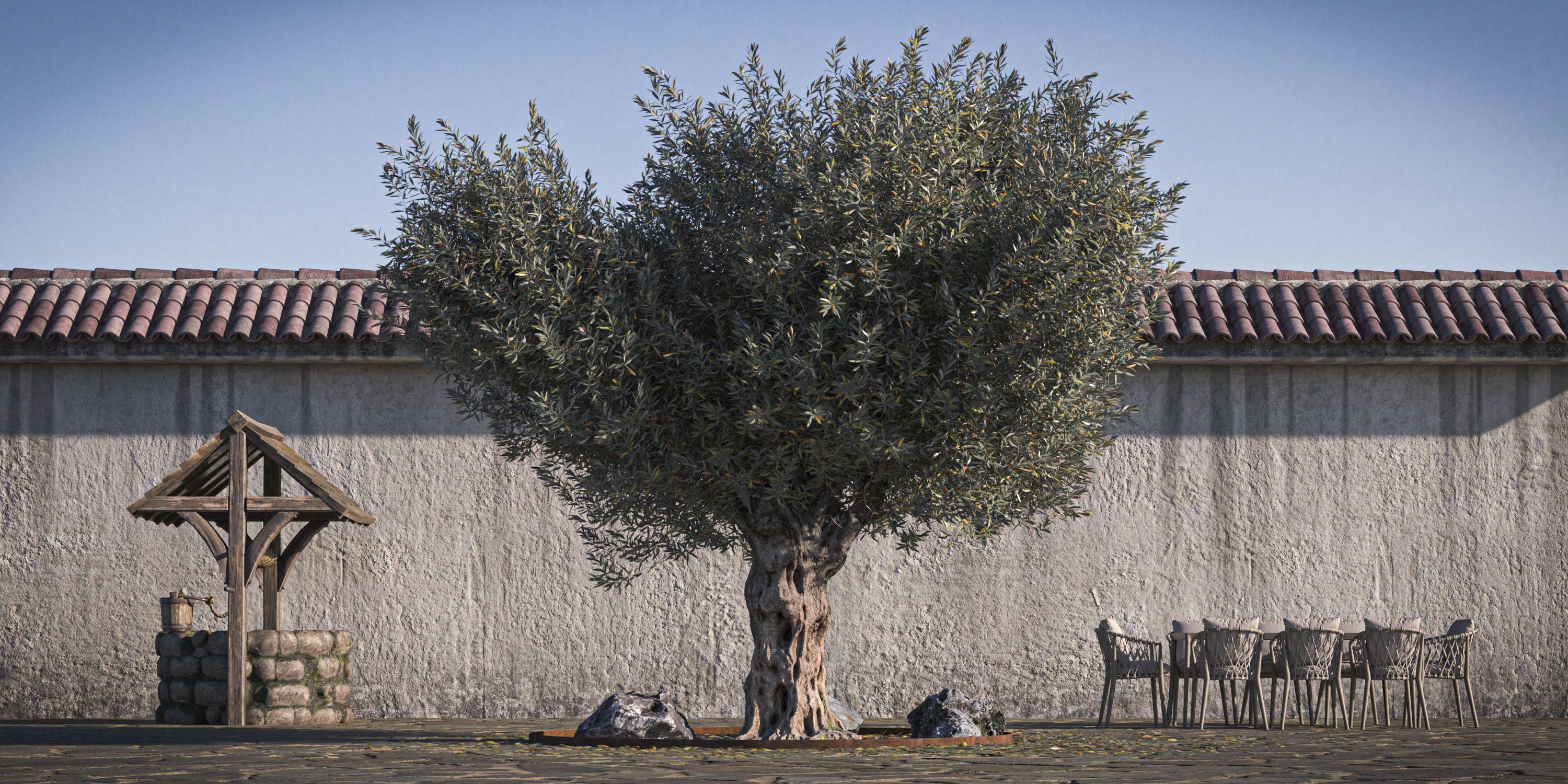 5 x Olive Tree Pack 01 3D Model Collection_19