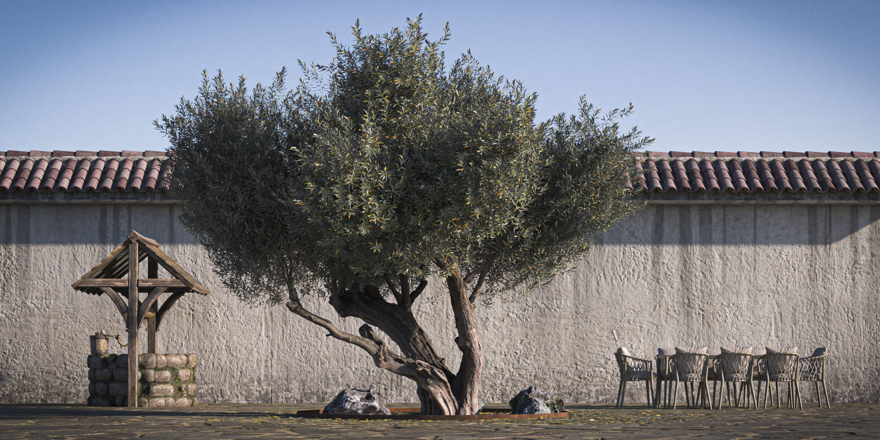 5 x Olive Tree Pack 01 3D Model Collection_13