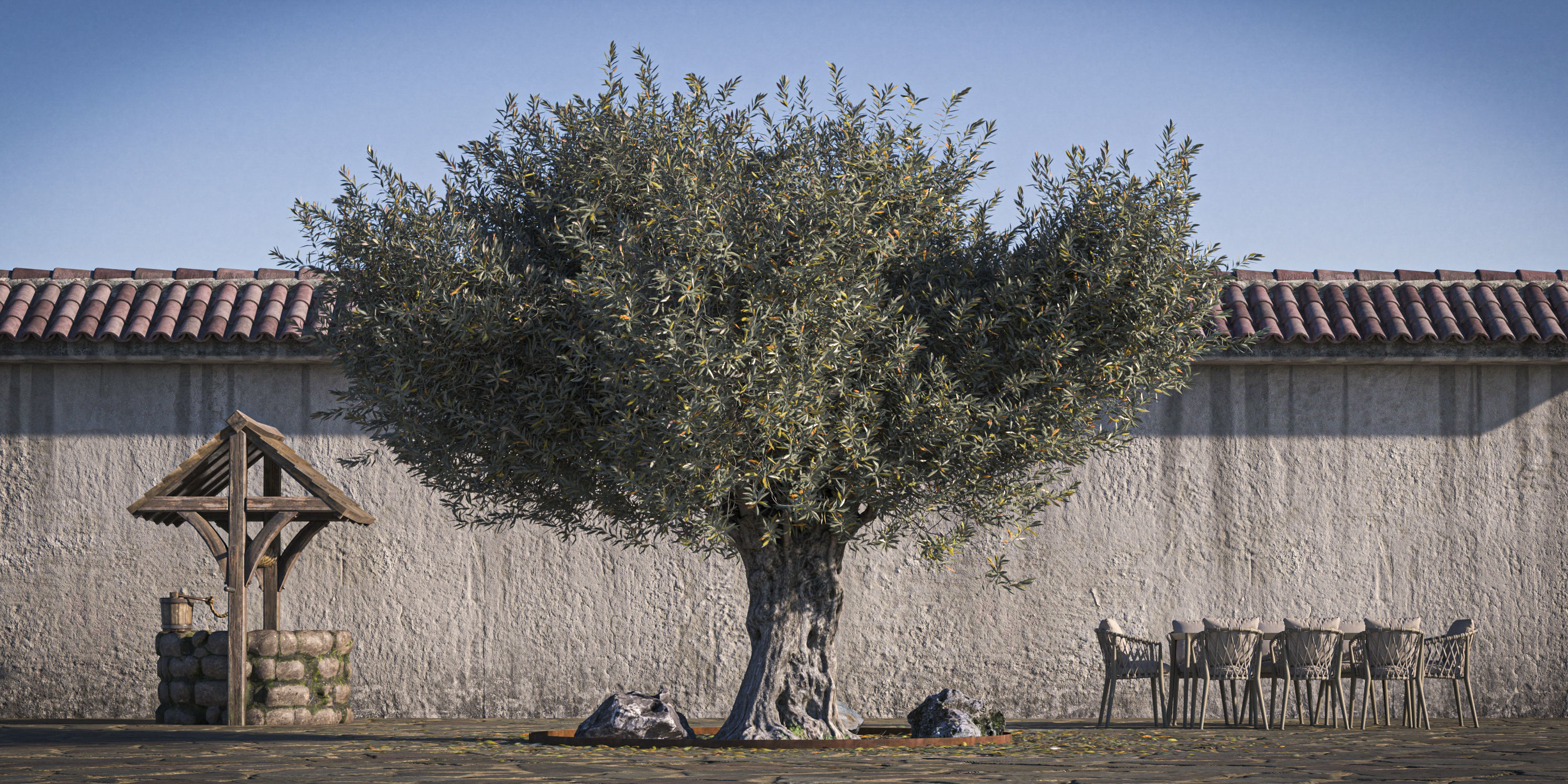5 x Olive Tree Pack 01 3D Model Collection_28