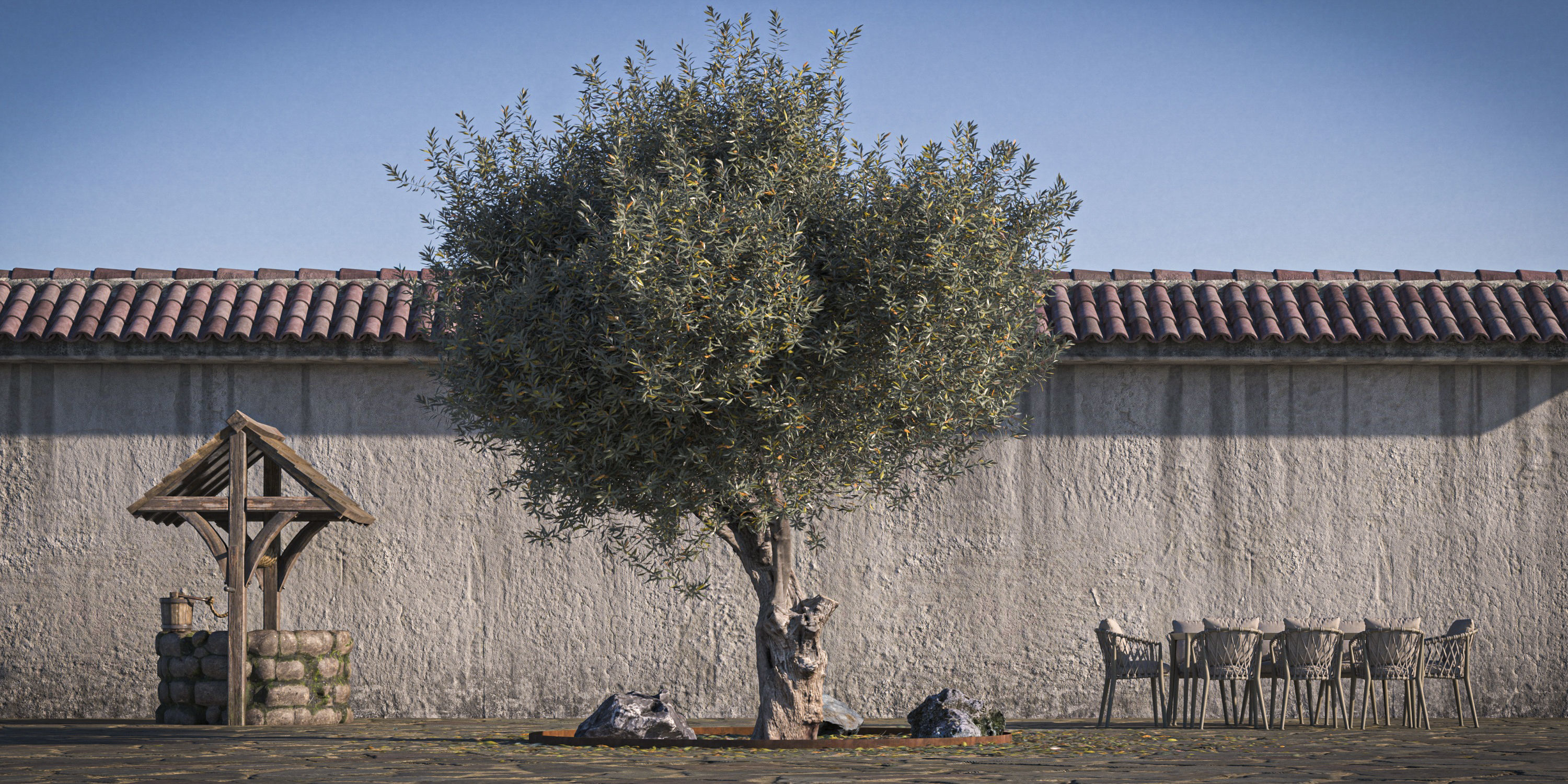 10 x Olive Tree Pack  3D Model Collection_23
