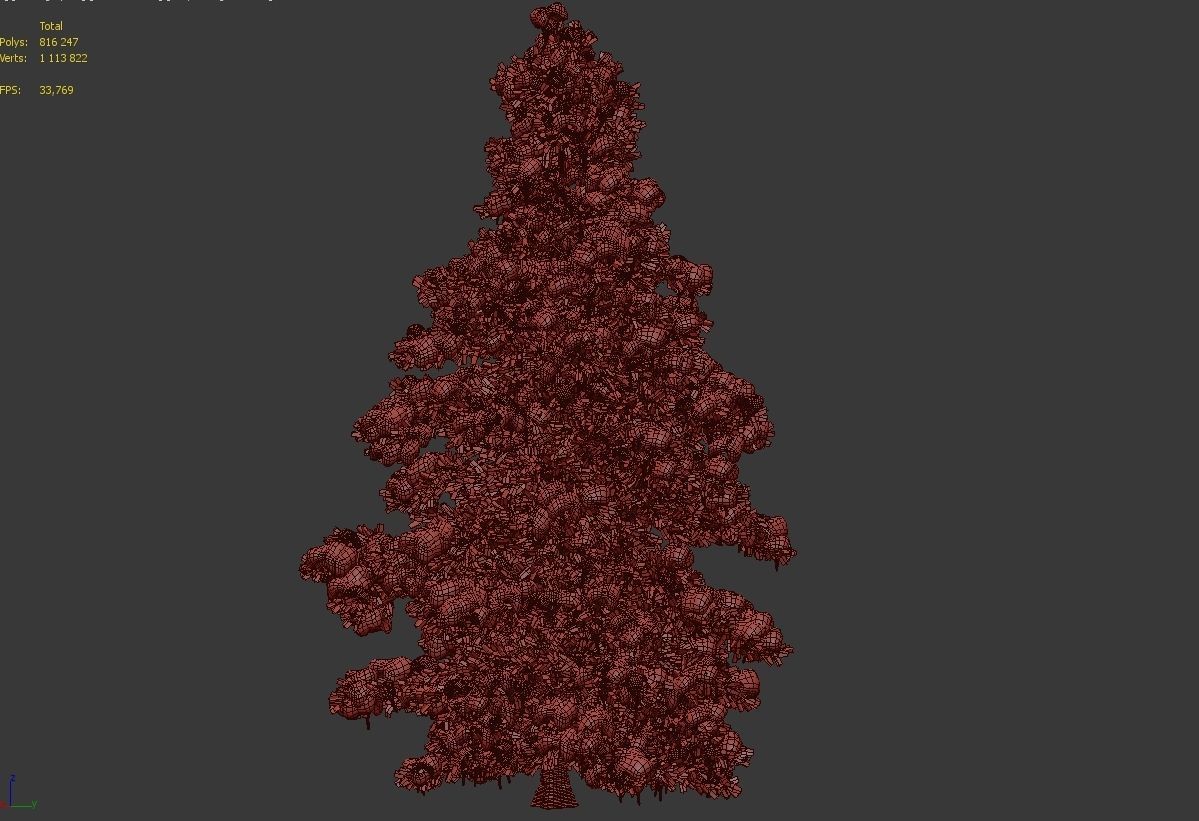 Spruce 1 two pine trees 3D model_4