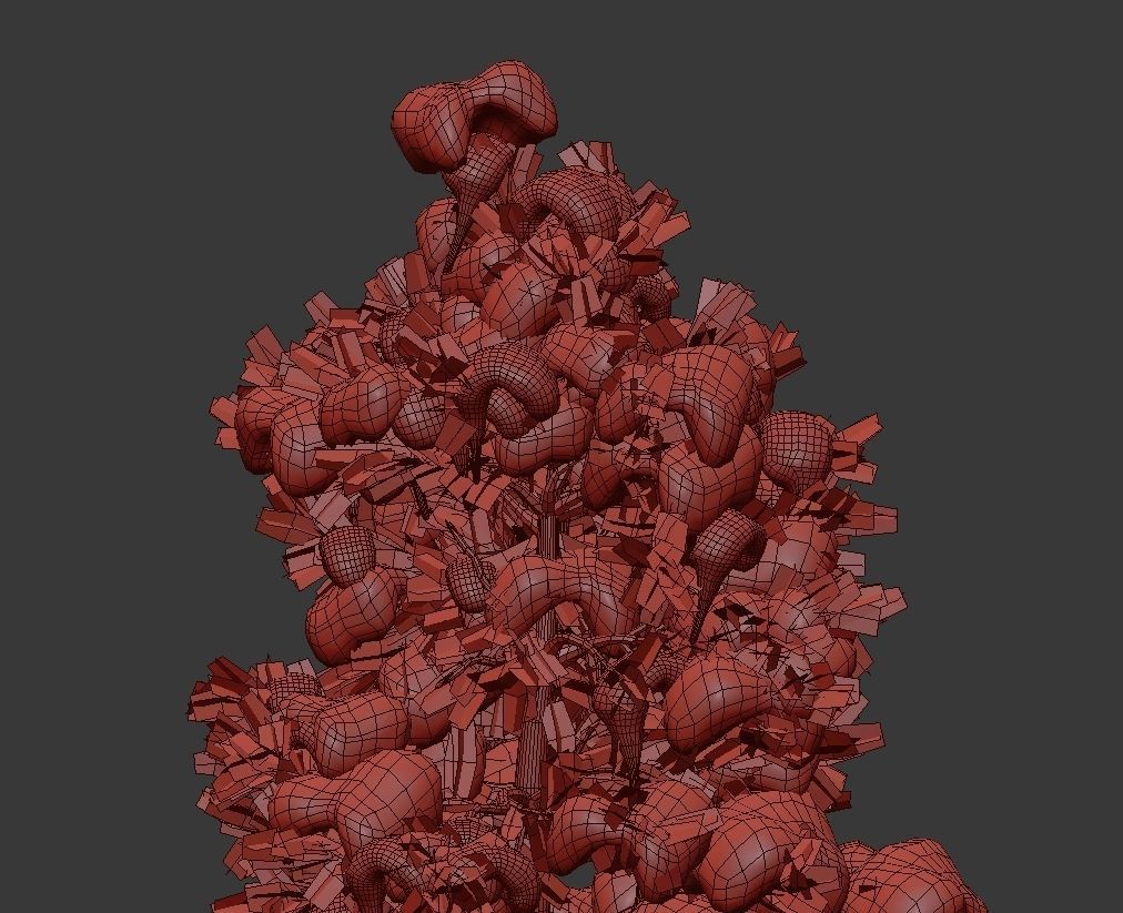 Spruce 1 two pine trees 3D model_3