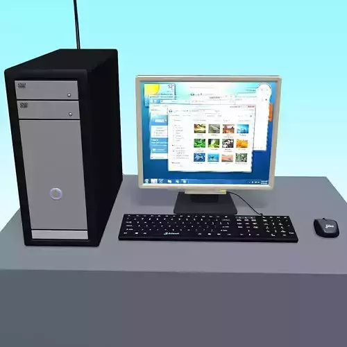 Computer Desktop 3D model