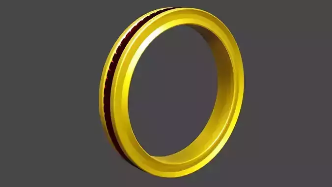 Metallic Crystal Ring