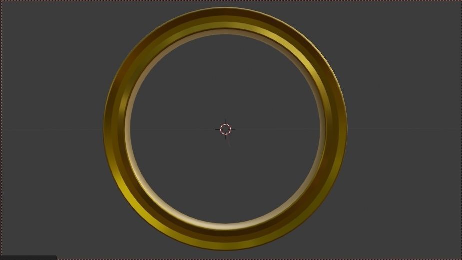 Metallic Crystal Ring Low-poly 3D model_7