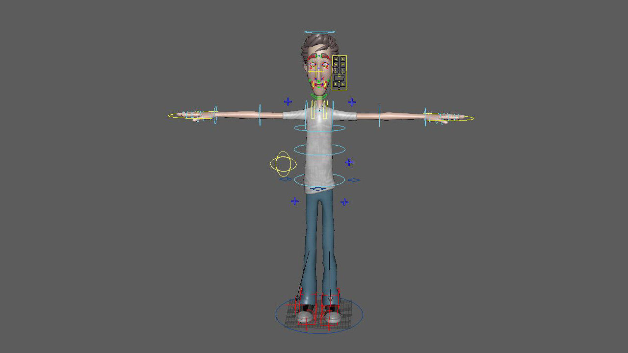 Brian cartoon man Low-poly 3D model_11