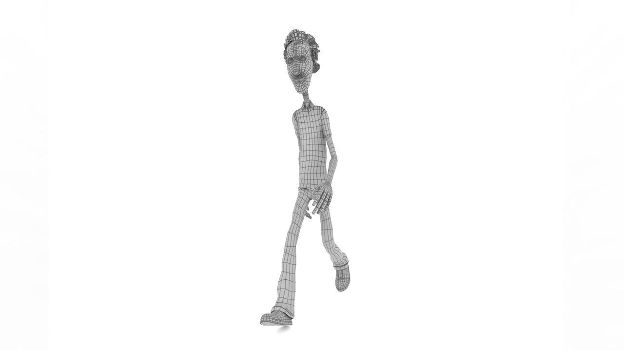 Brian cartoon man Low-poly 3D model_8