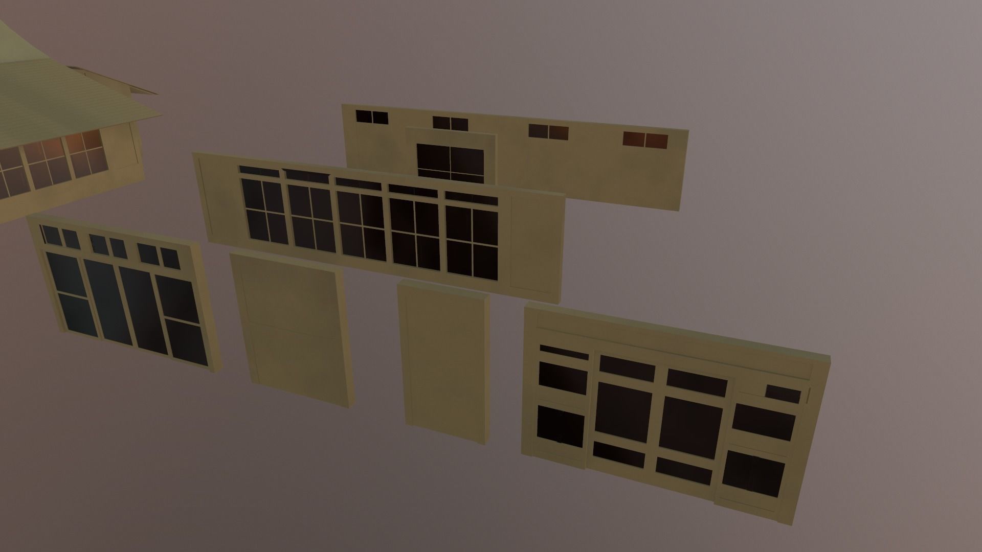 Japanese Temple Low-poly 3D model_11