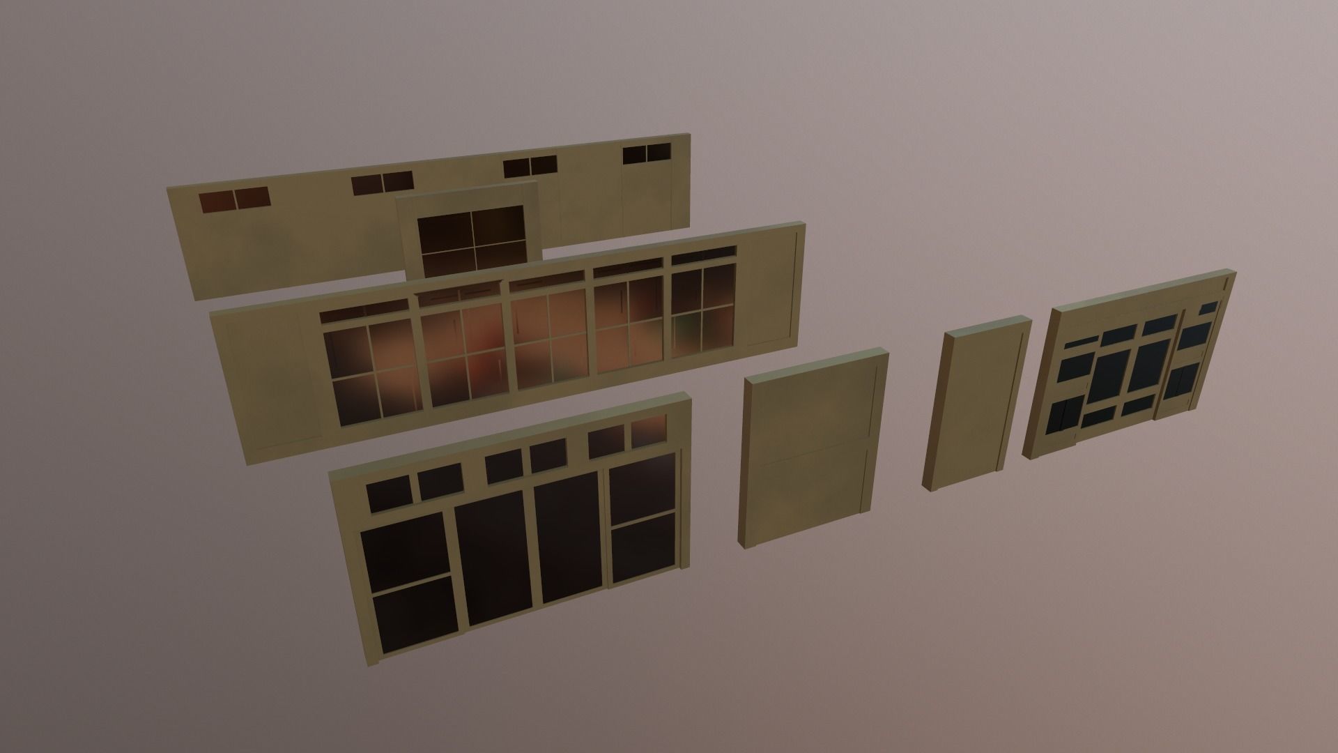 Japanese Temple Low-poly 3D model_12