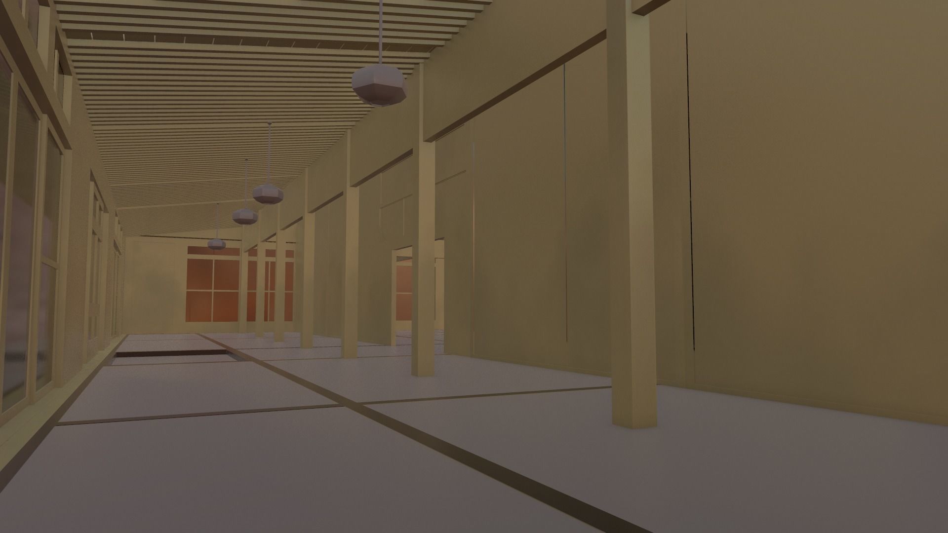 Japanese Temple Low-poly 3D model_6