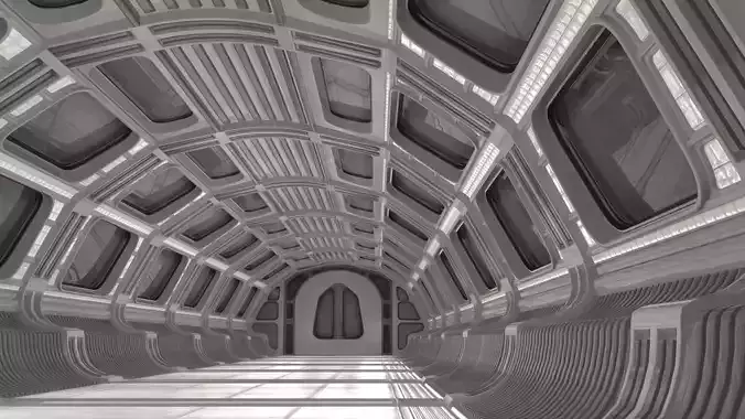 Modular scifi spaceship interior