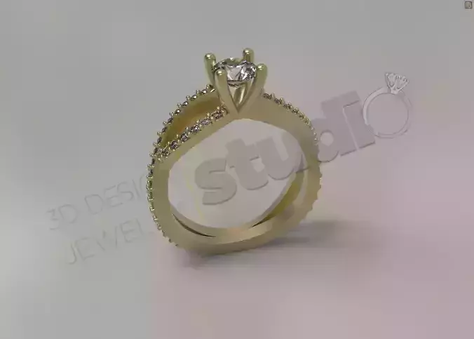 Luxury brilliant infinity engagement solitaire ring