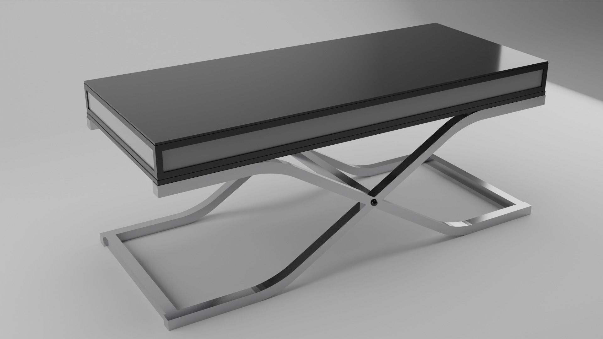 Modern Coffee Table Low-poly 3D model_3