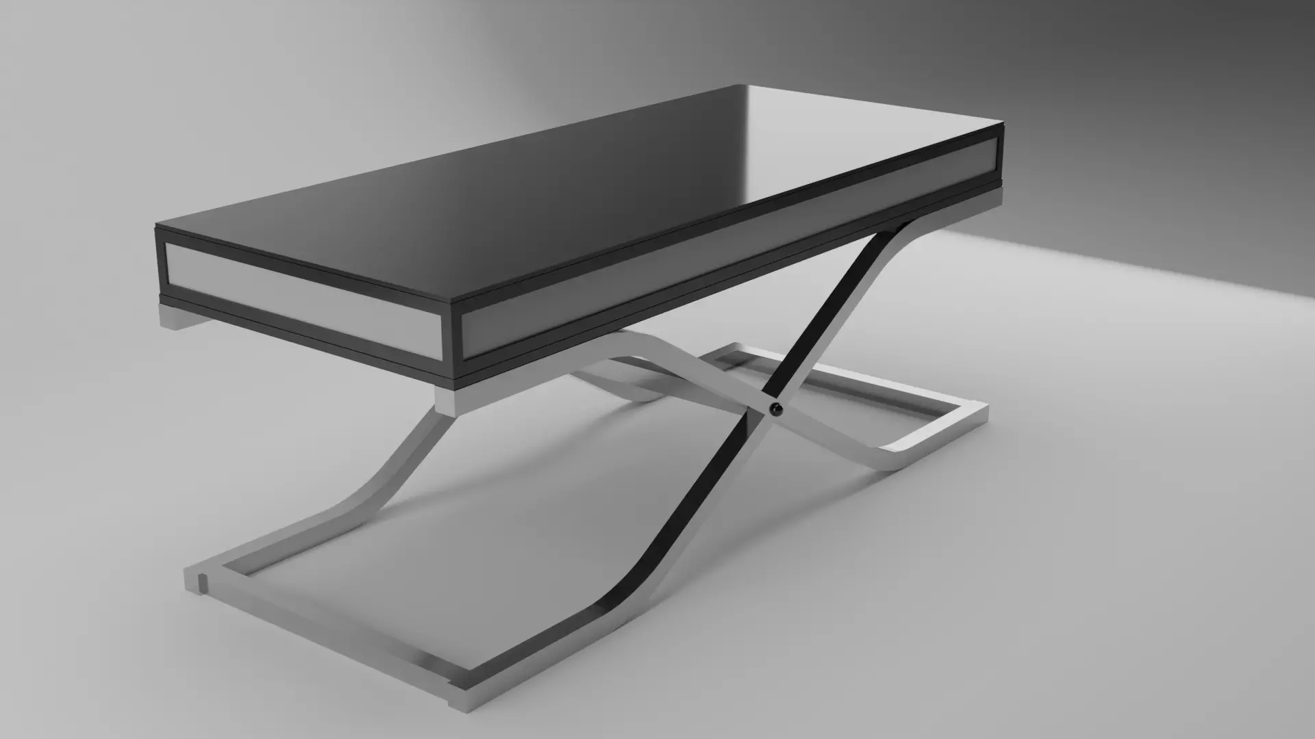Modern Coffee Table Low-poly 3D model_0