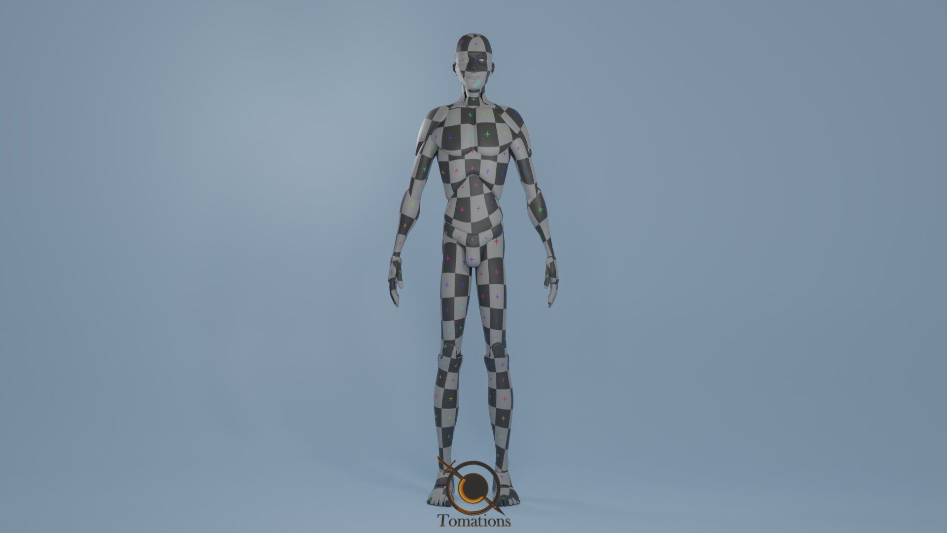 Blender IK and FK Rigged Doll  - Male   Low-poly 3D model_9