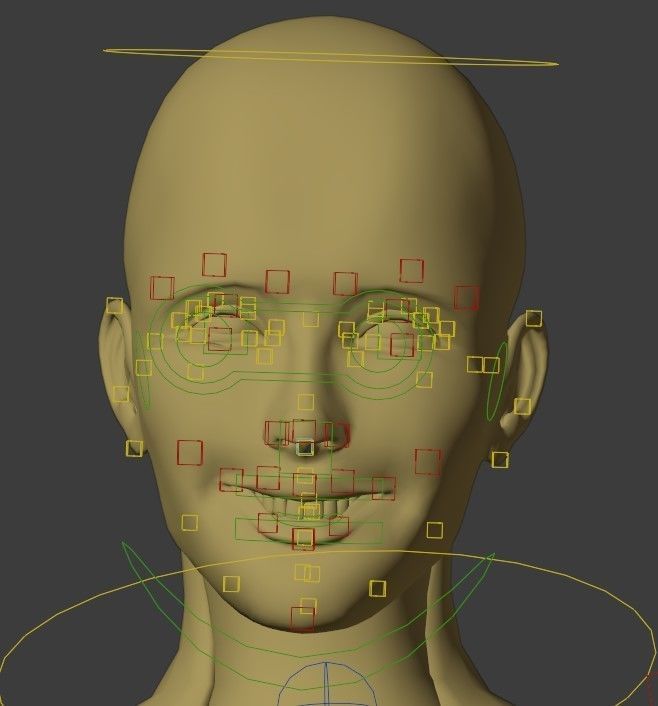 Blender IK and FK Rigged Doll  - Male   Low-poly 3D model_27