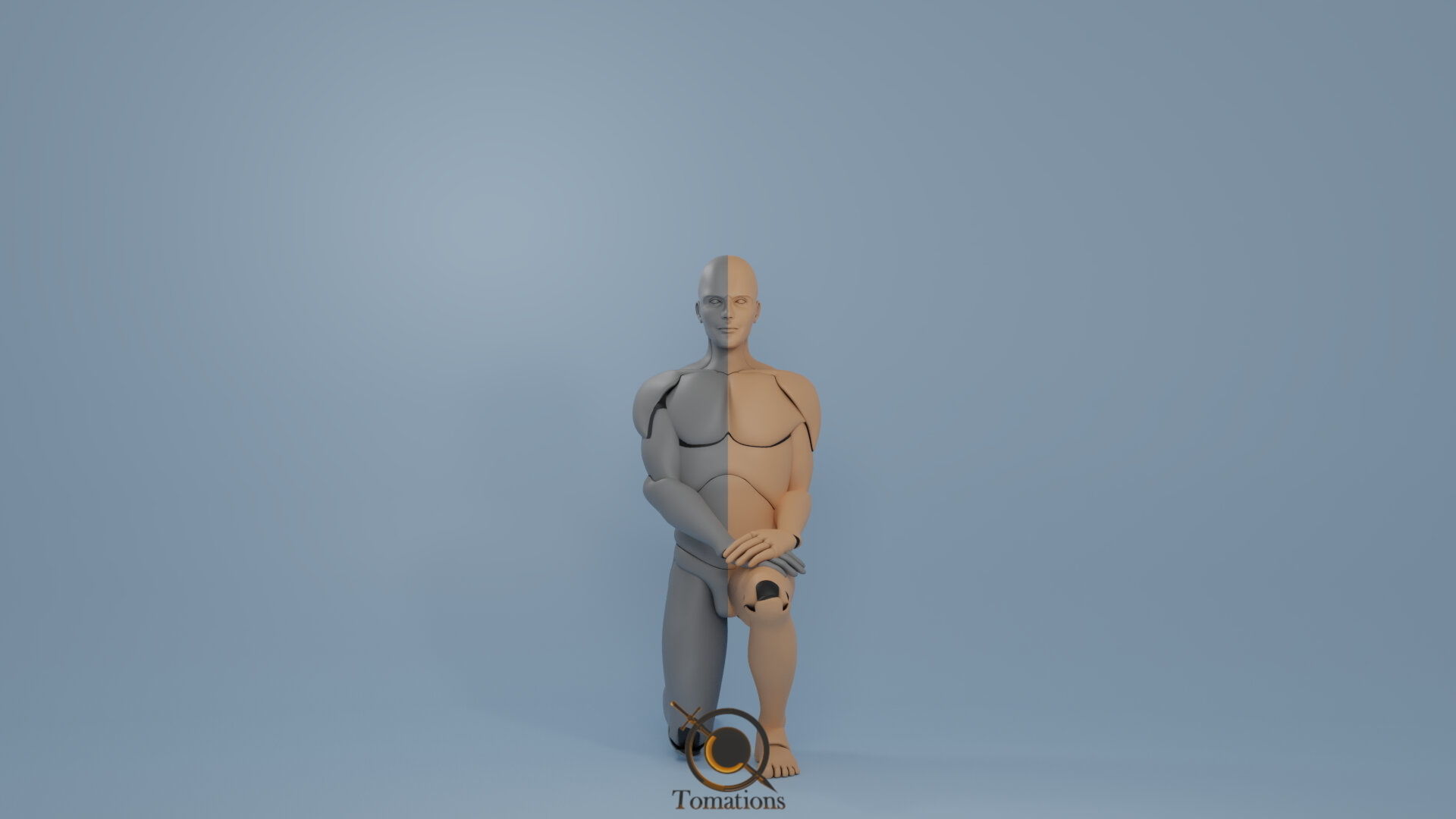 Blender IK and FK Rigged Doll  - Male   Low-poly 3D model_1