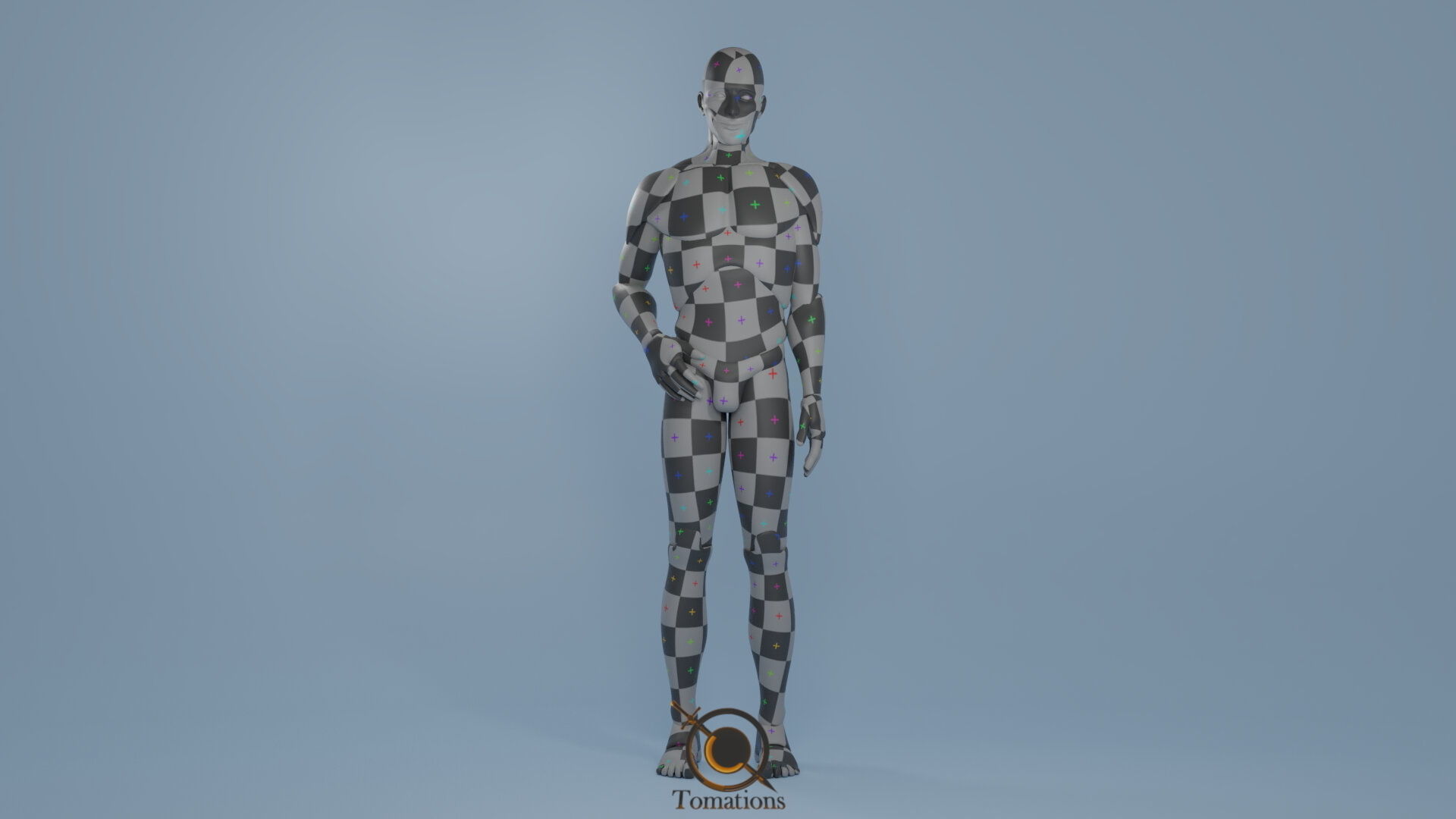 Blender IK and FK Rigged Doll  - Male   Low-poly 3D model_10