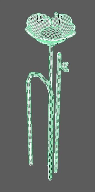 Cartoon flower 3D model_4