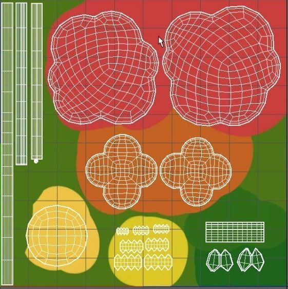 Cartoon flower 3D model_3