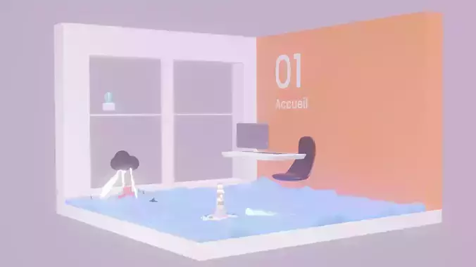 Lightning animated office