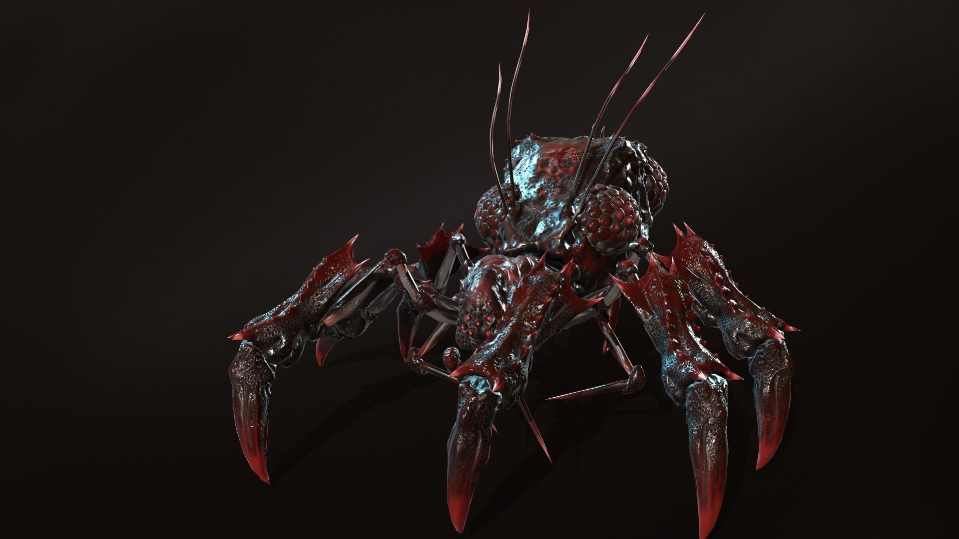 SpiderBug1 spider Low-poly 3D model_4