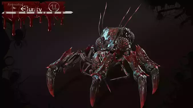 SpiderBug1 spider Low-poly 3D model
