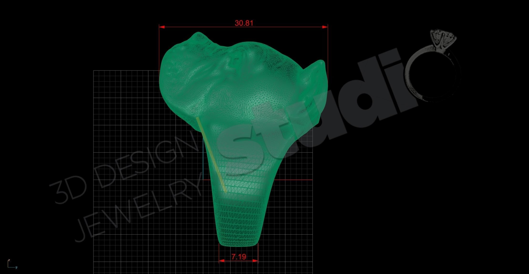 Cane Corso Head ring 3d model 3D print model_6