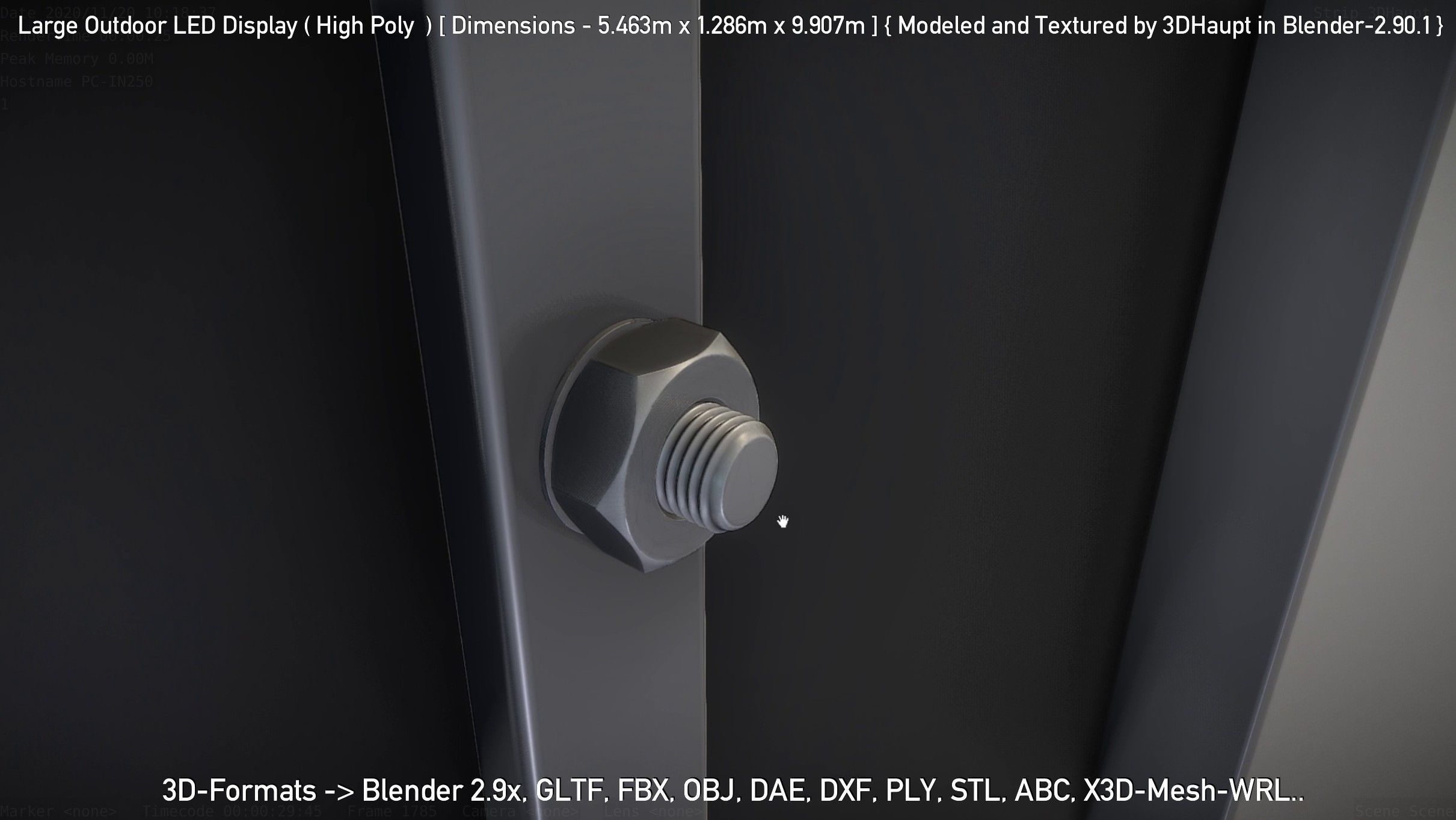 Large Outdoor LED Display High-Poly 3D model_72