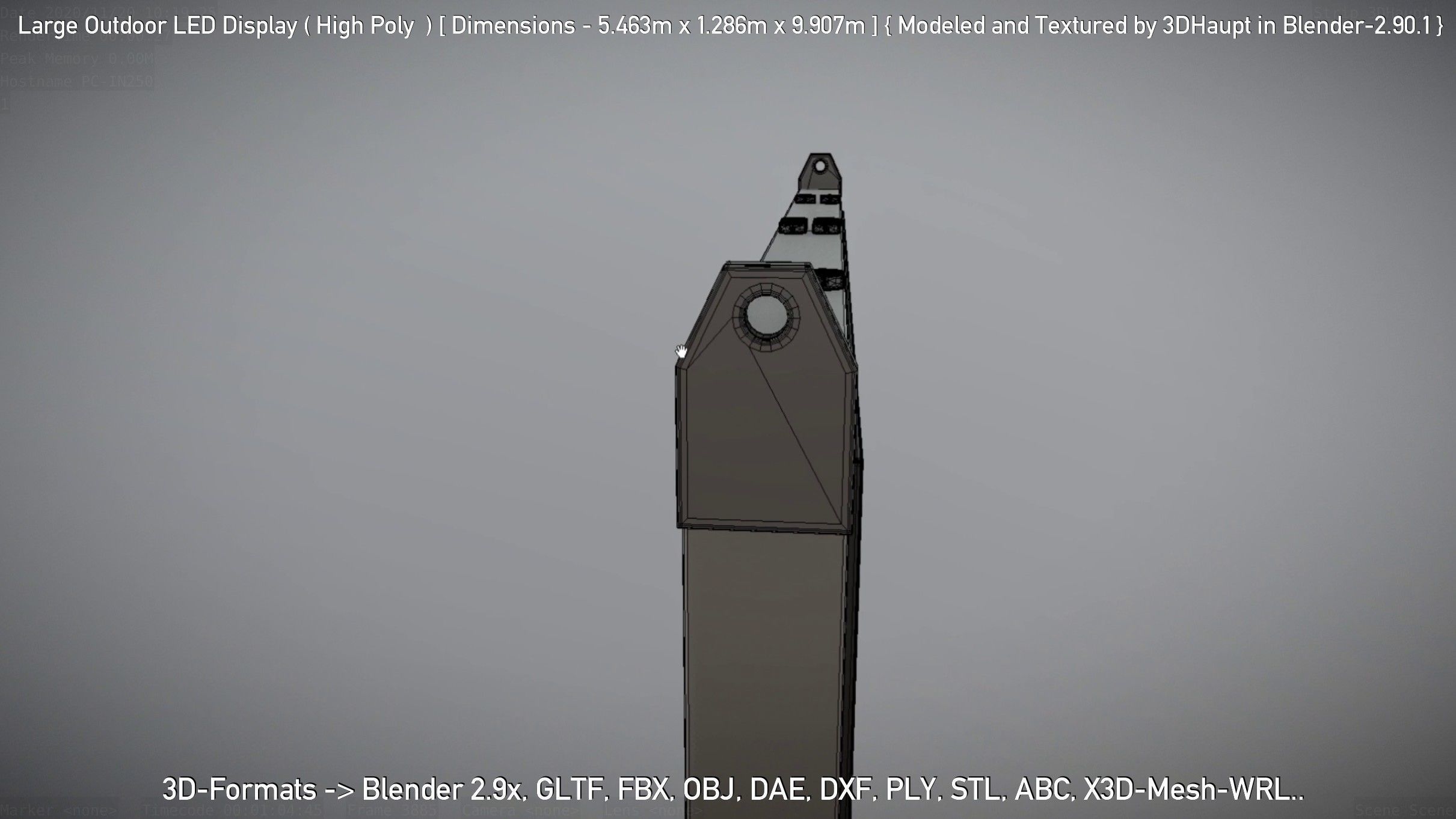 Large Outdoor LED Display High-Poly 3D model_144