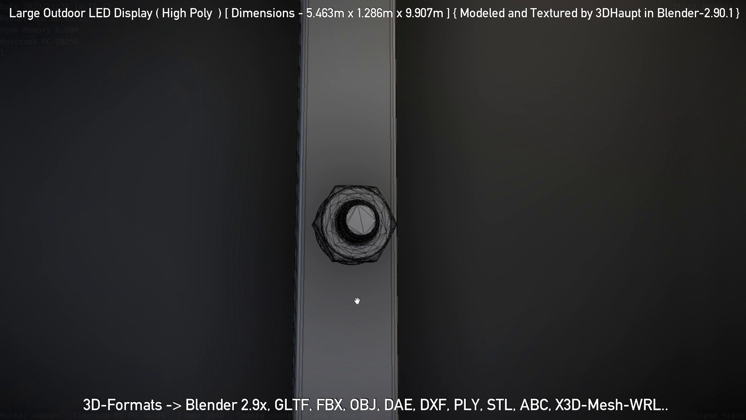 Large Outdoor LED Display High-Poly 3D model_75