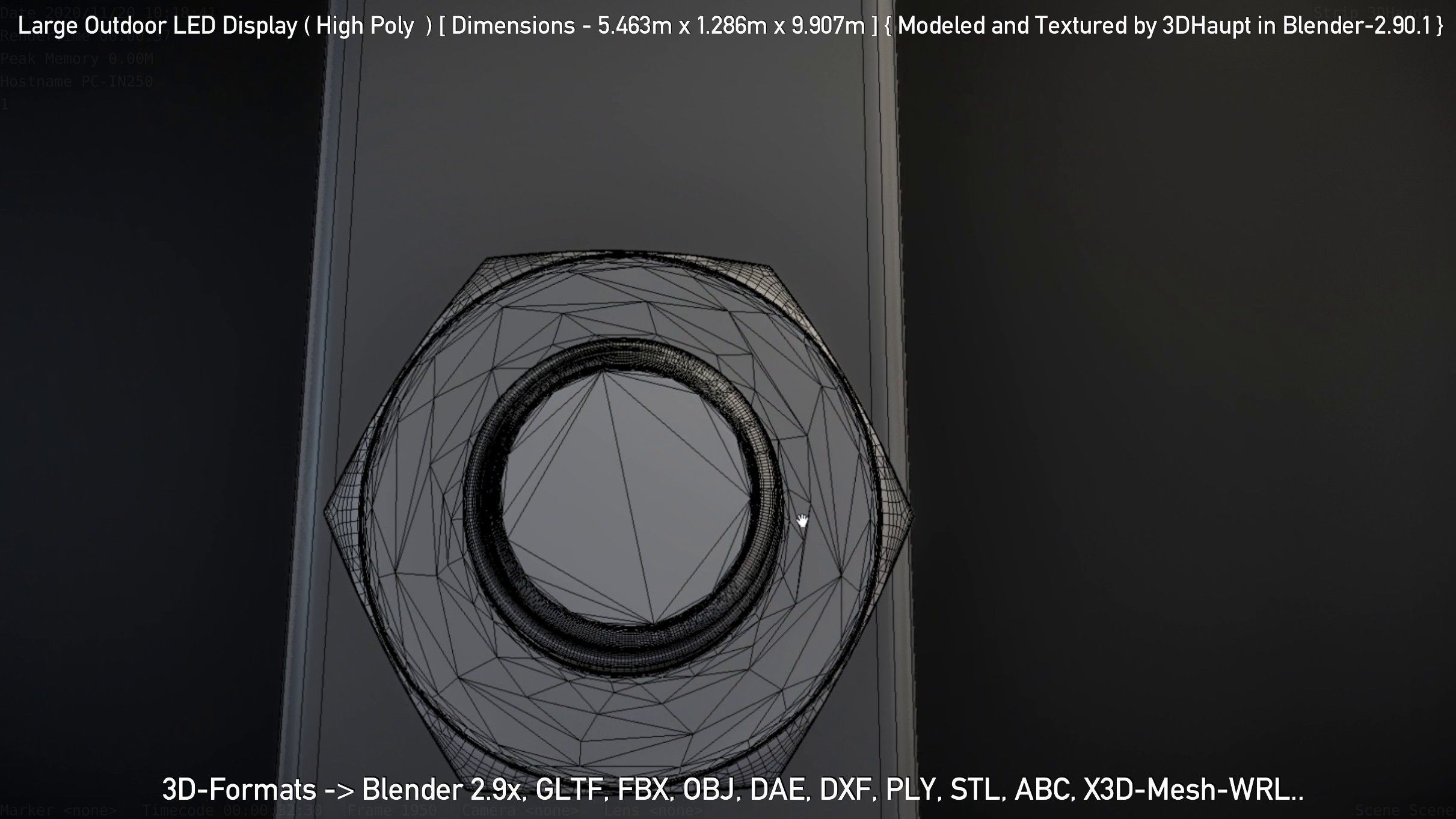 Large Outdoor LED Display High-Poly 3D model_28