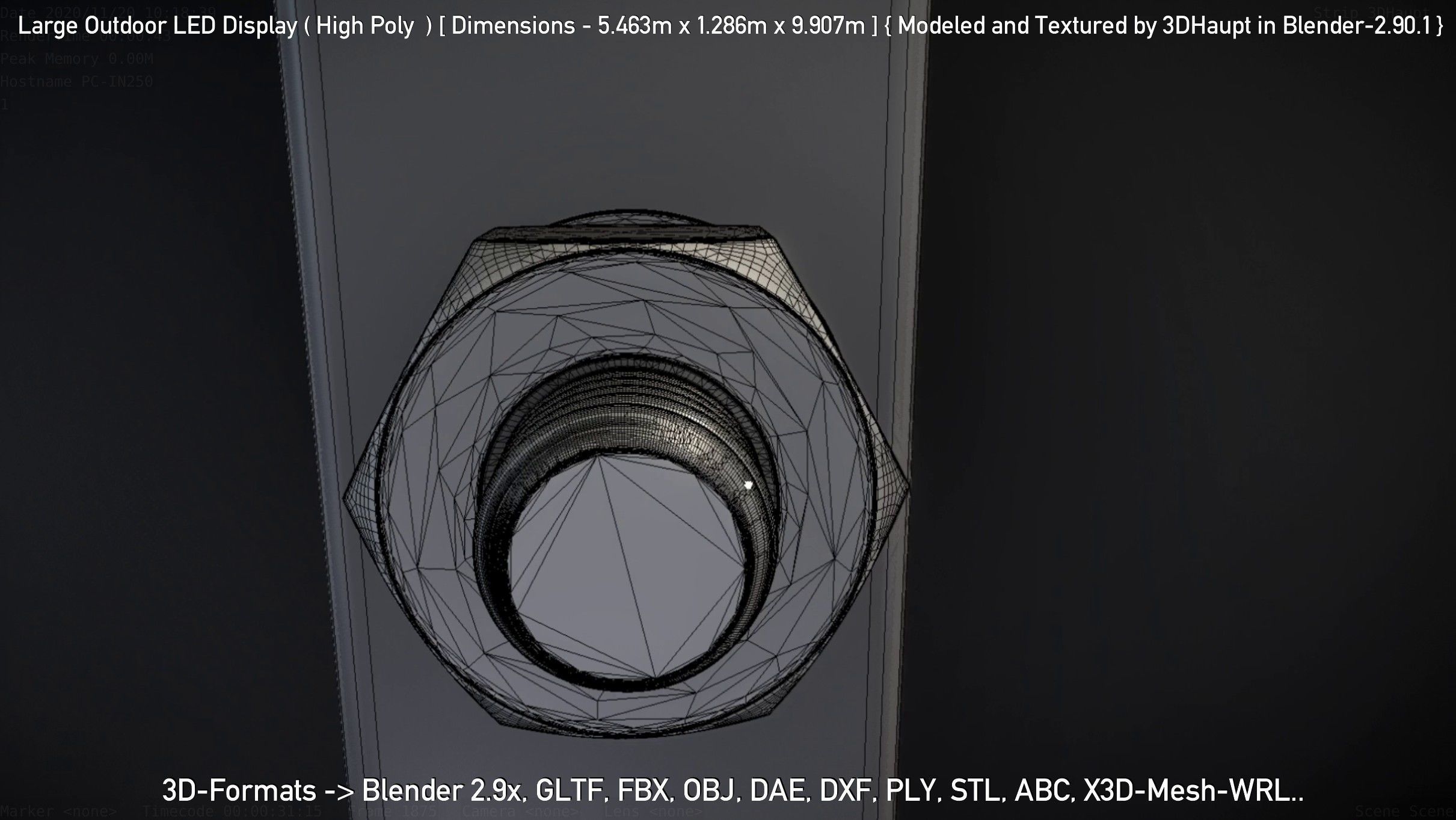 Large Outdoor LED Display High-Poly 3D model_73