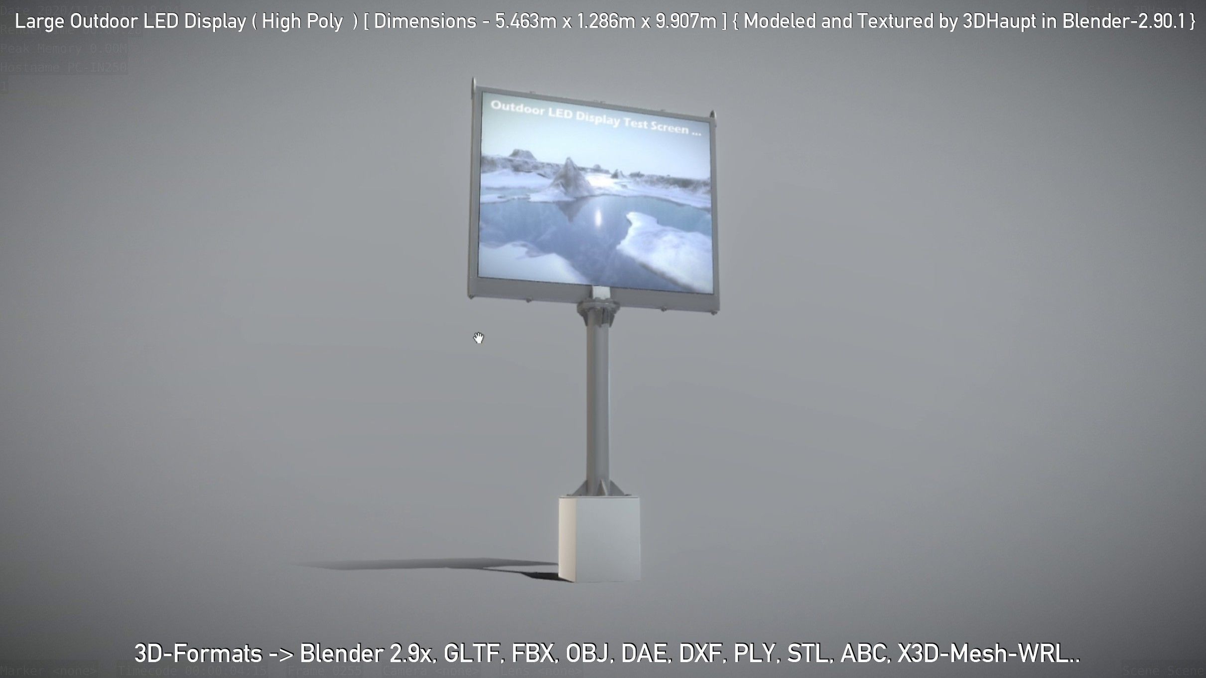 Large Outdoor LED Display High-Poly 3D model_106