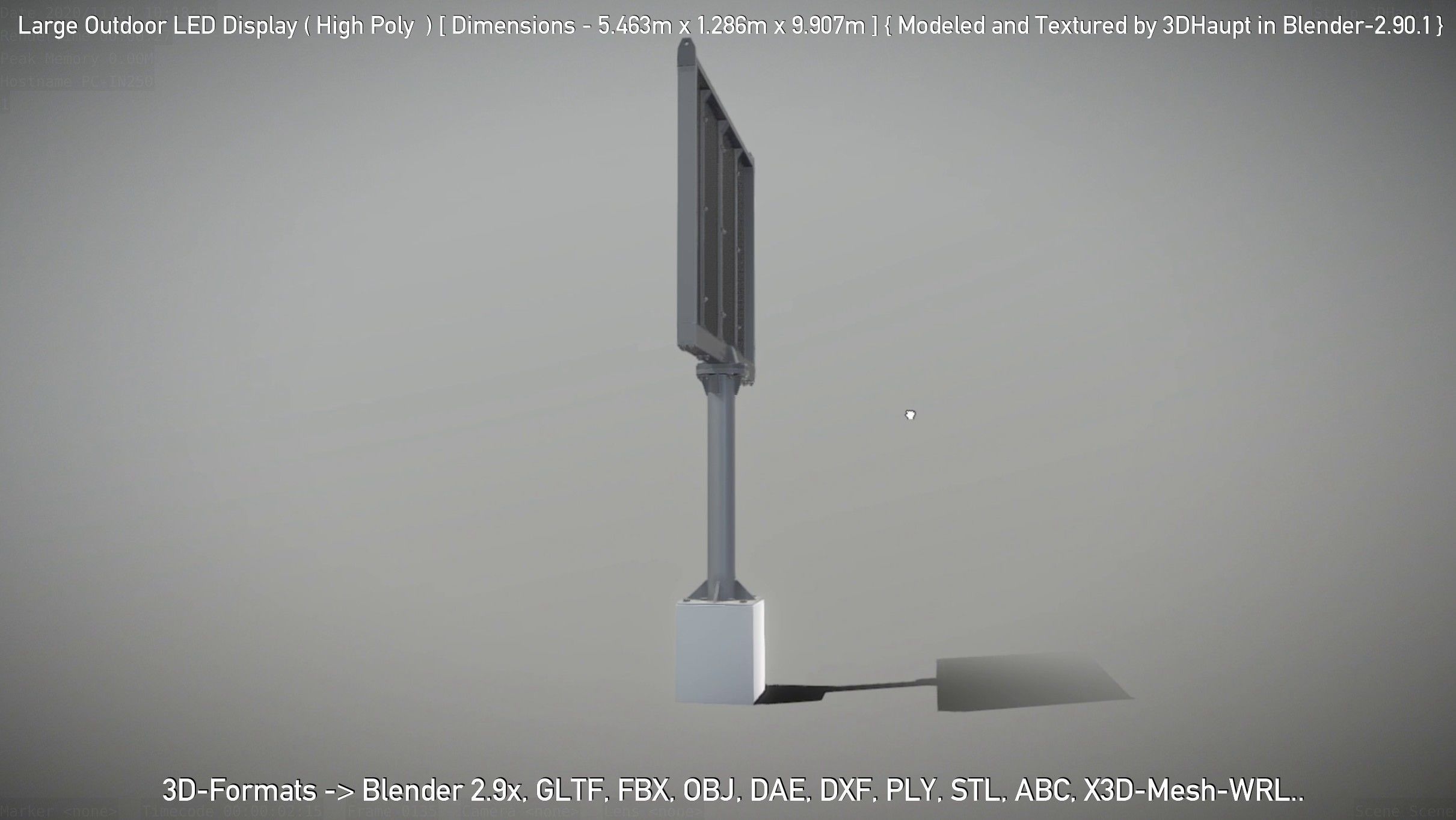 Large Outdoor LED Display High-Poly 3D model_122