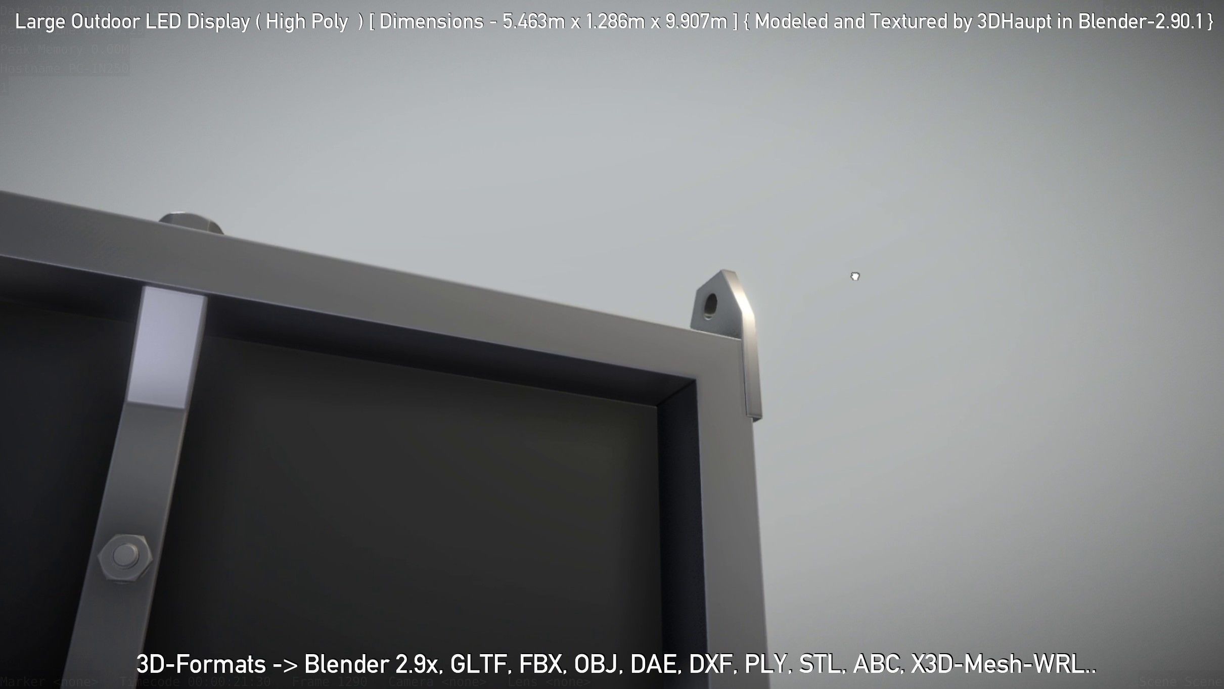 Large Outdoor LED Display High-Poly 3D model_115