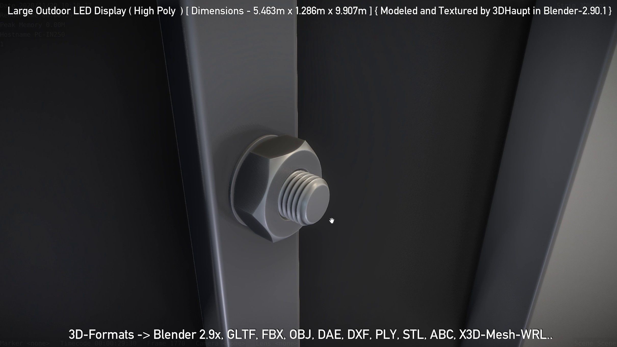 Large Outdoor LED Display High-Poly 3D model_26