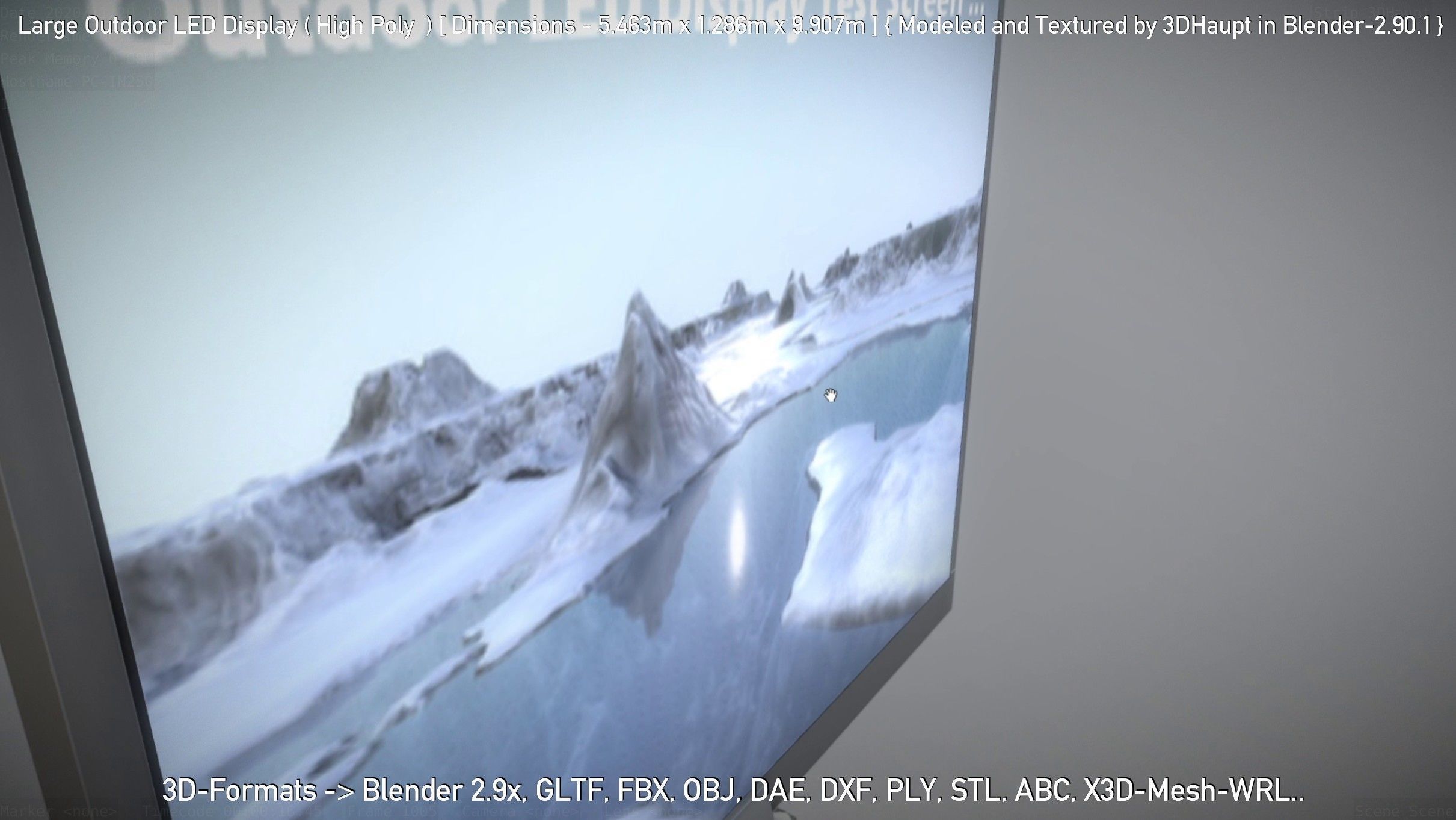 Large Outdoor LED Display High-Poly 3D model_65