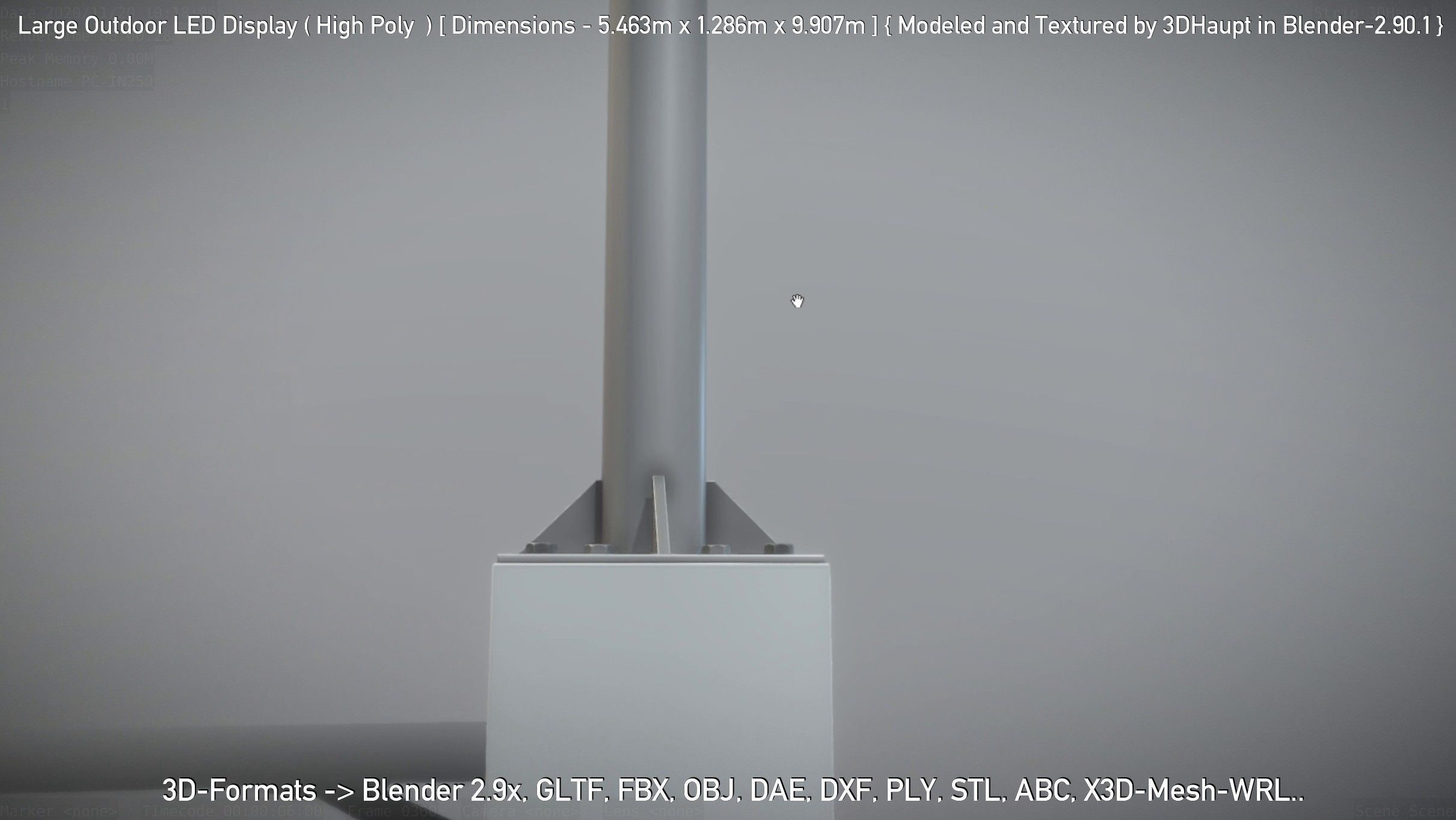 Large Outdoor LED Display High-Poly 3D model_66